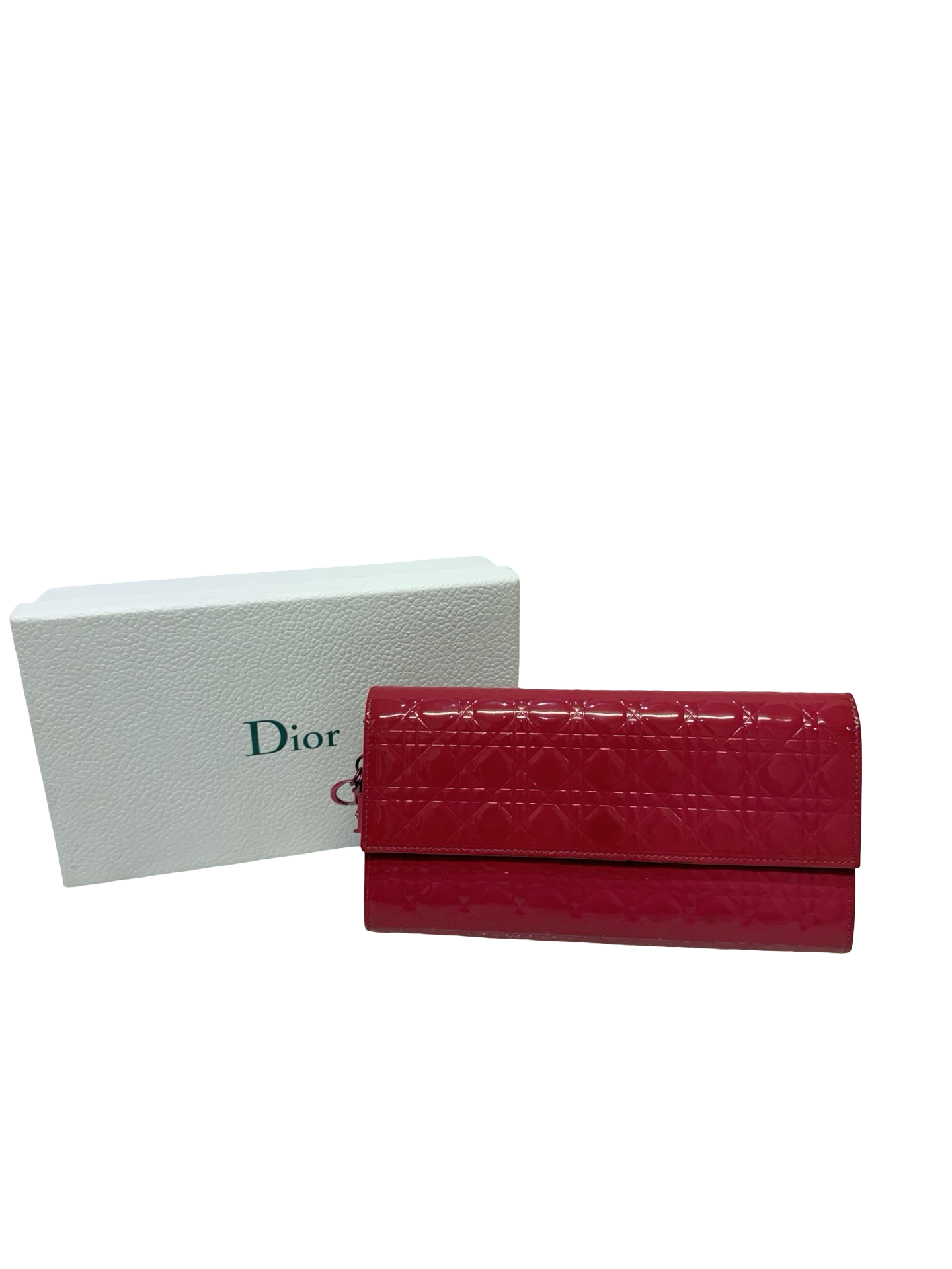 Dior Pink Wallet On Chain W/receipt
