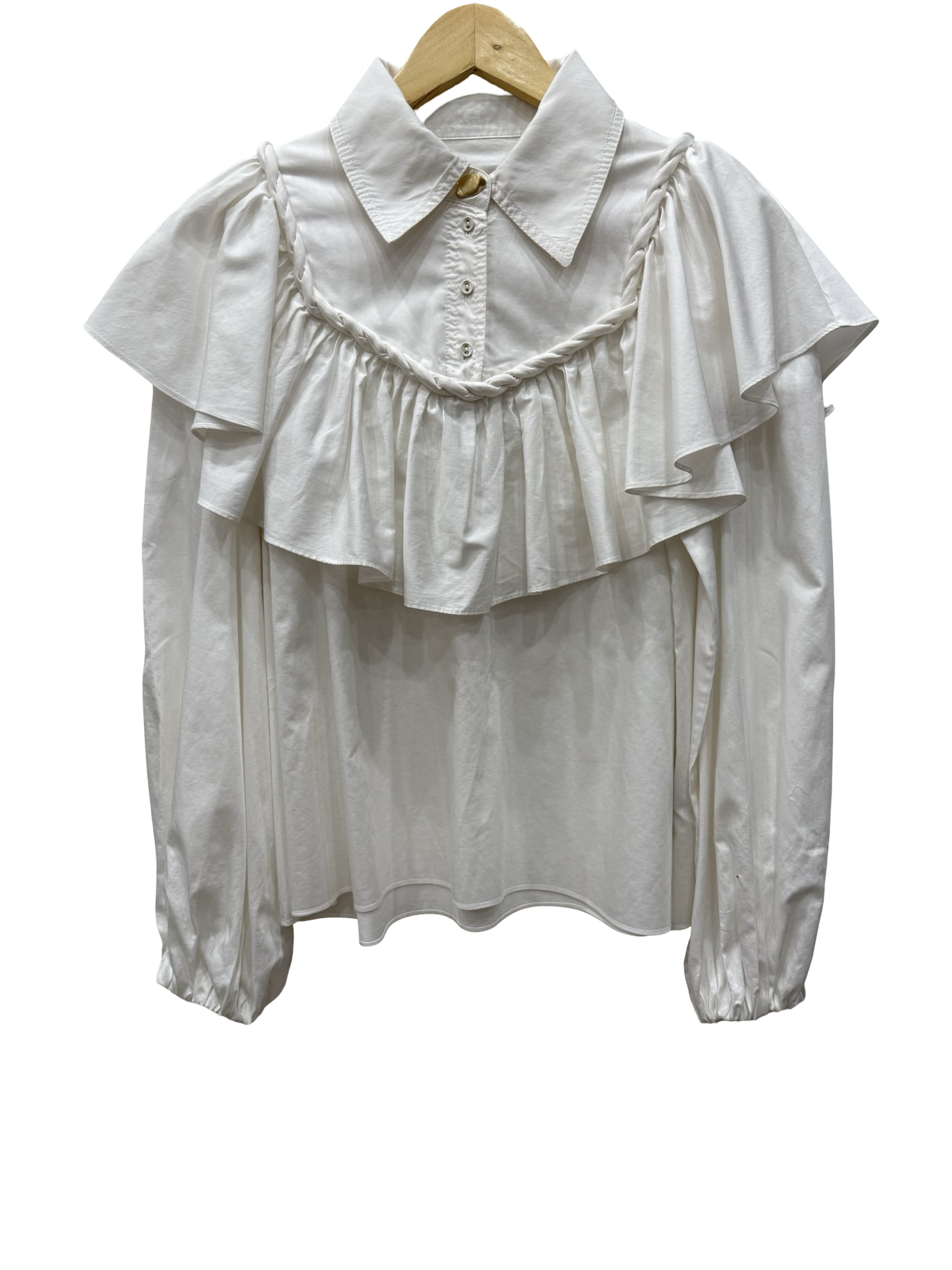 AJE White Ruffle Shirt 10