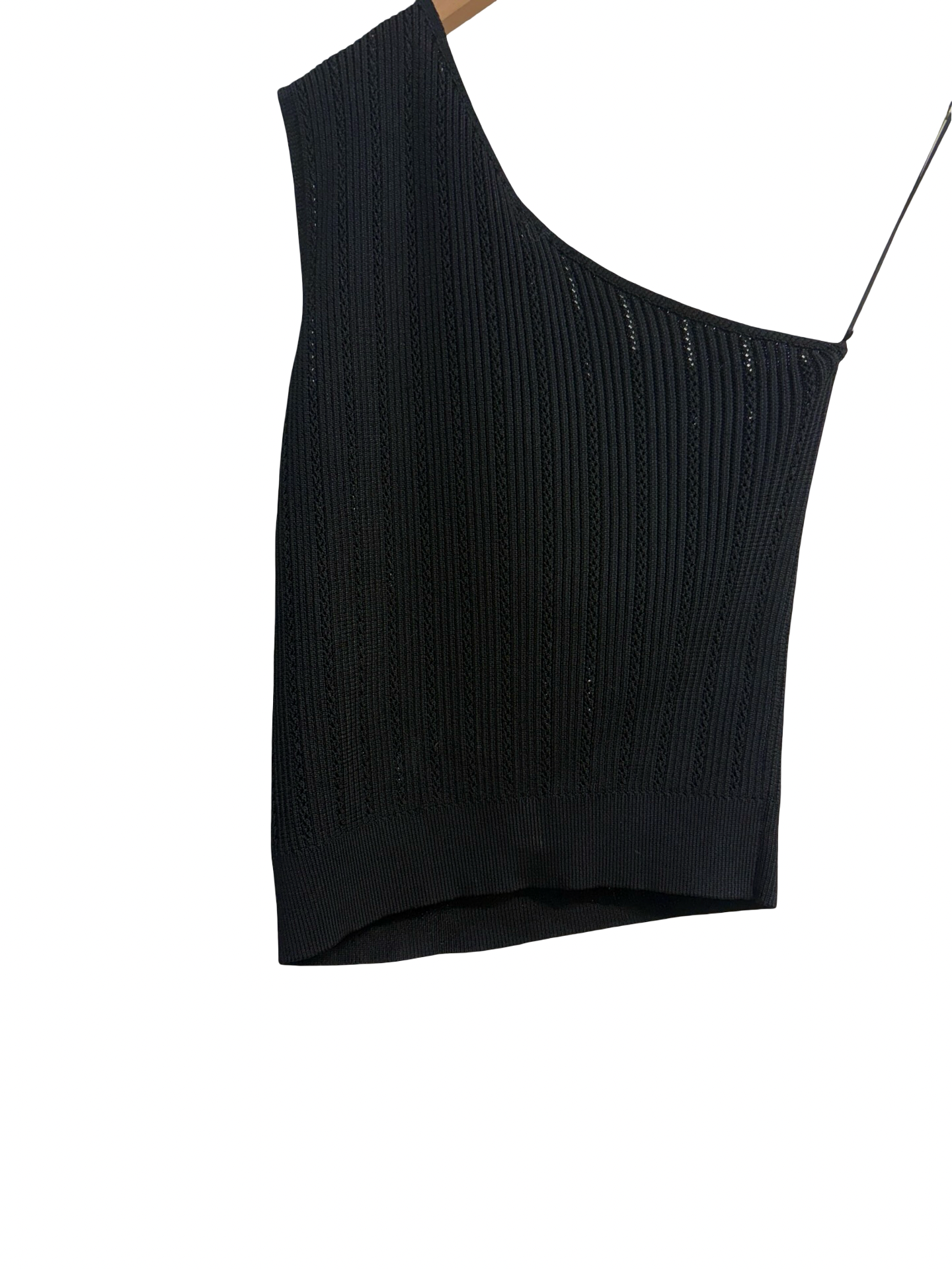 Balmain Black One Shoulder Top 38