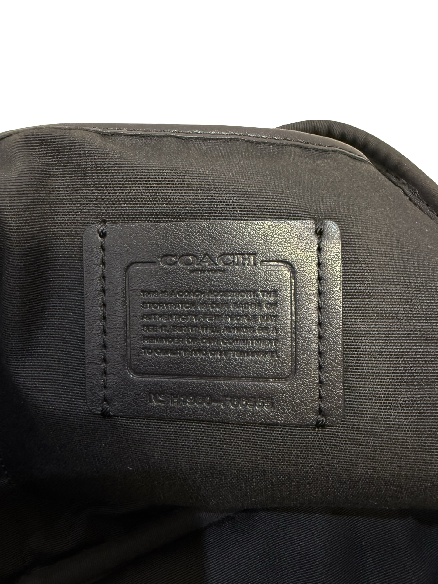 Black Coach Leather Pouch in
