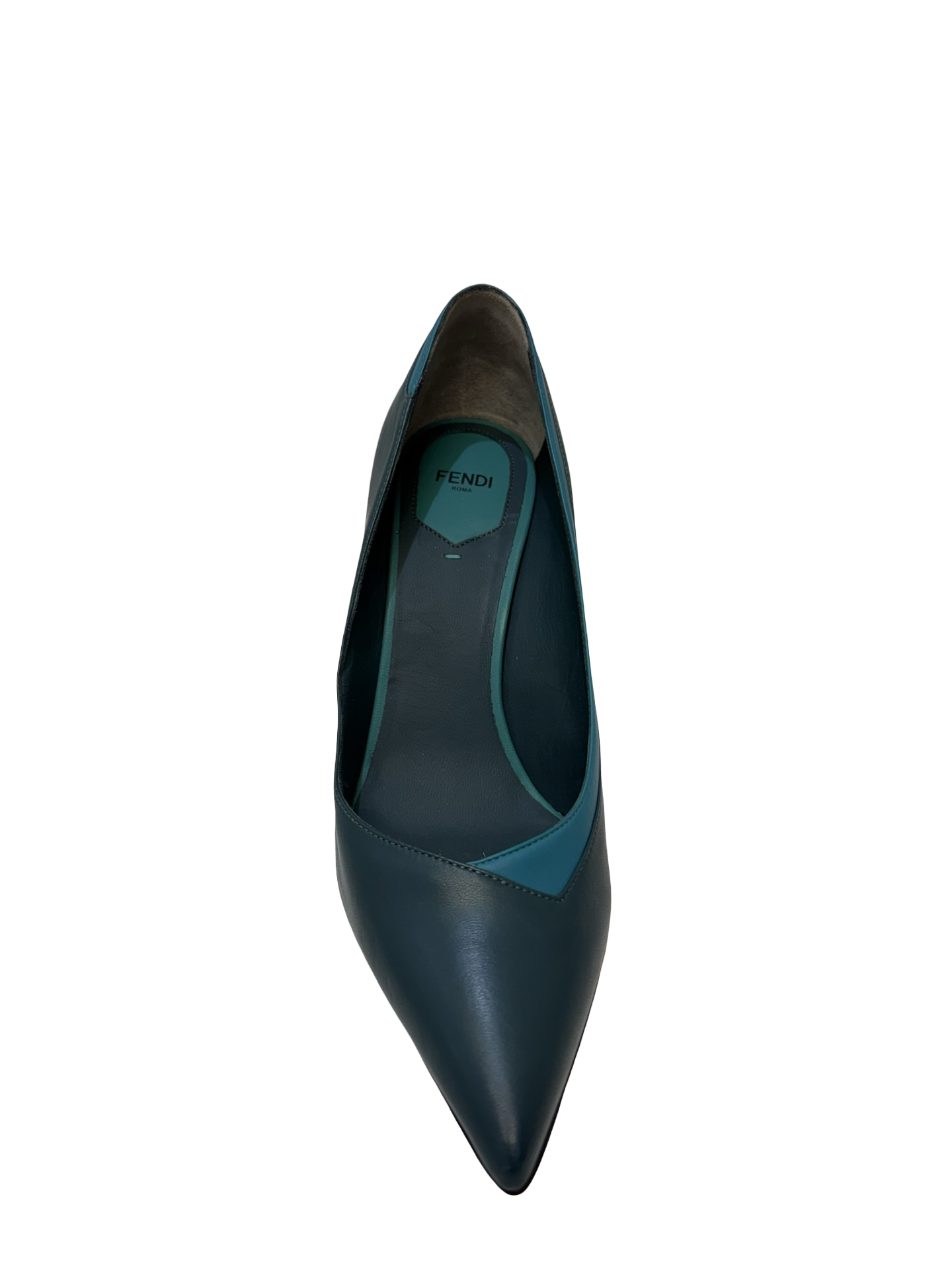 Fendi Teal/Grey Heel Pumps 40 WB