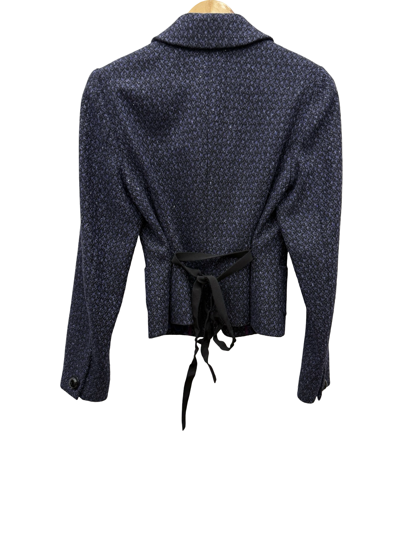 Anna Thomas Blue Tweed Blazer 12
