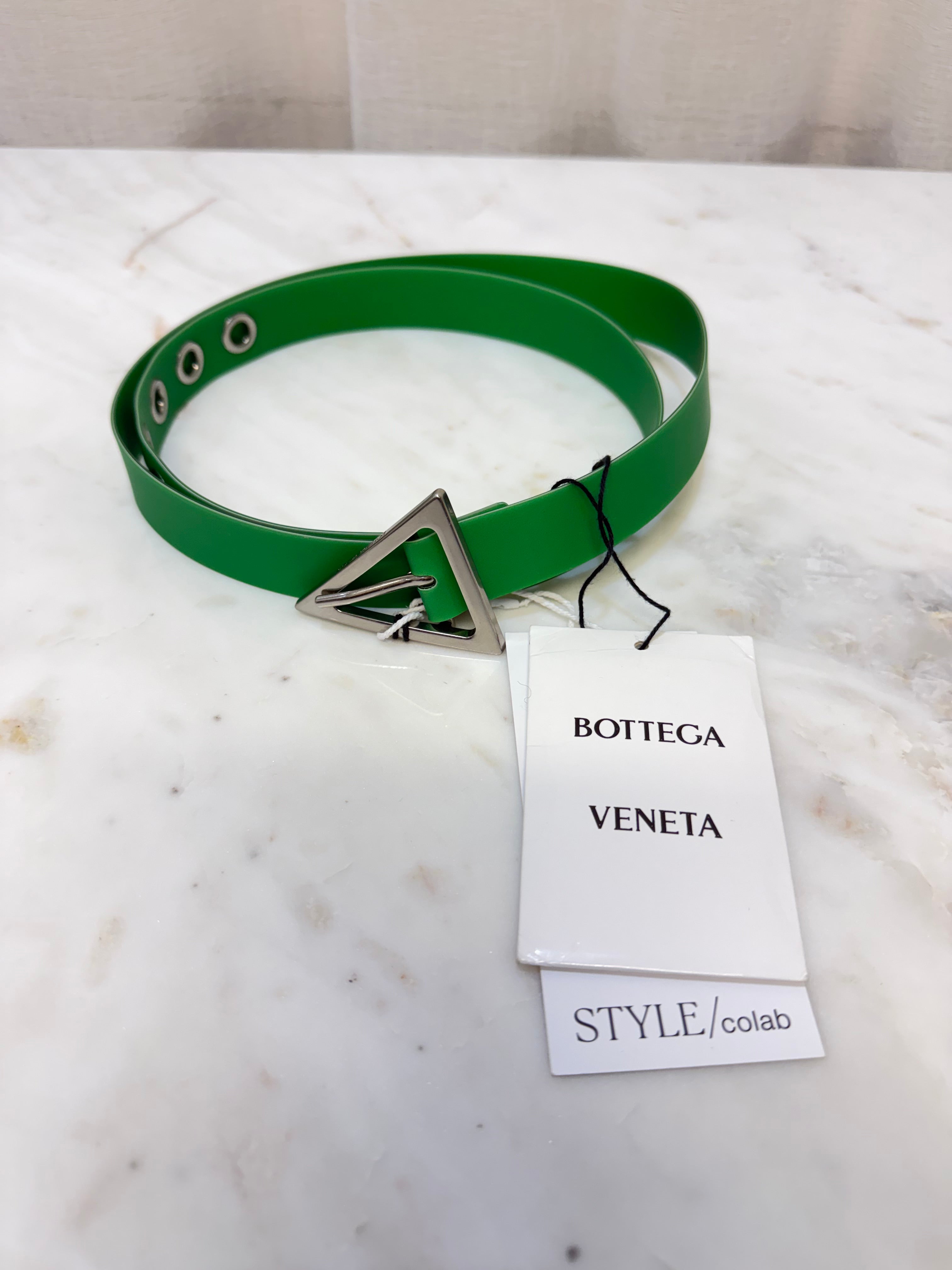 Bottega Veneta Green/Silver Belt L NWT