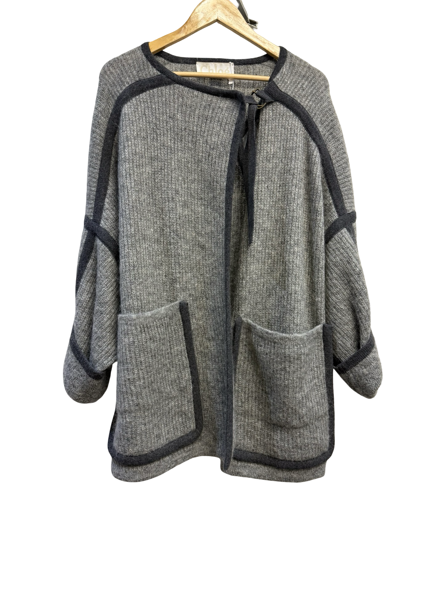 Chloe Grey Oversized Cardigan S
