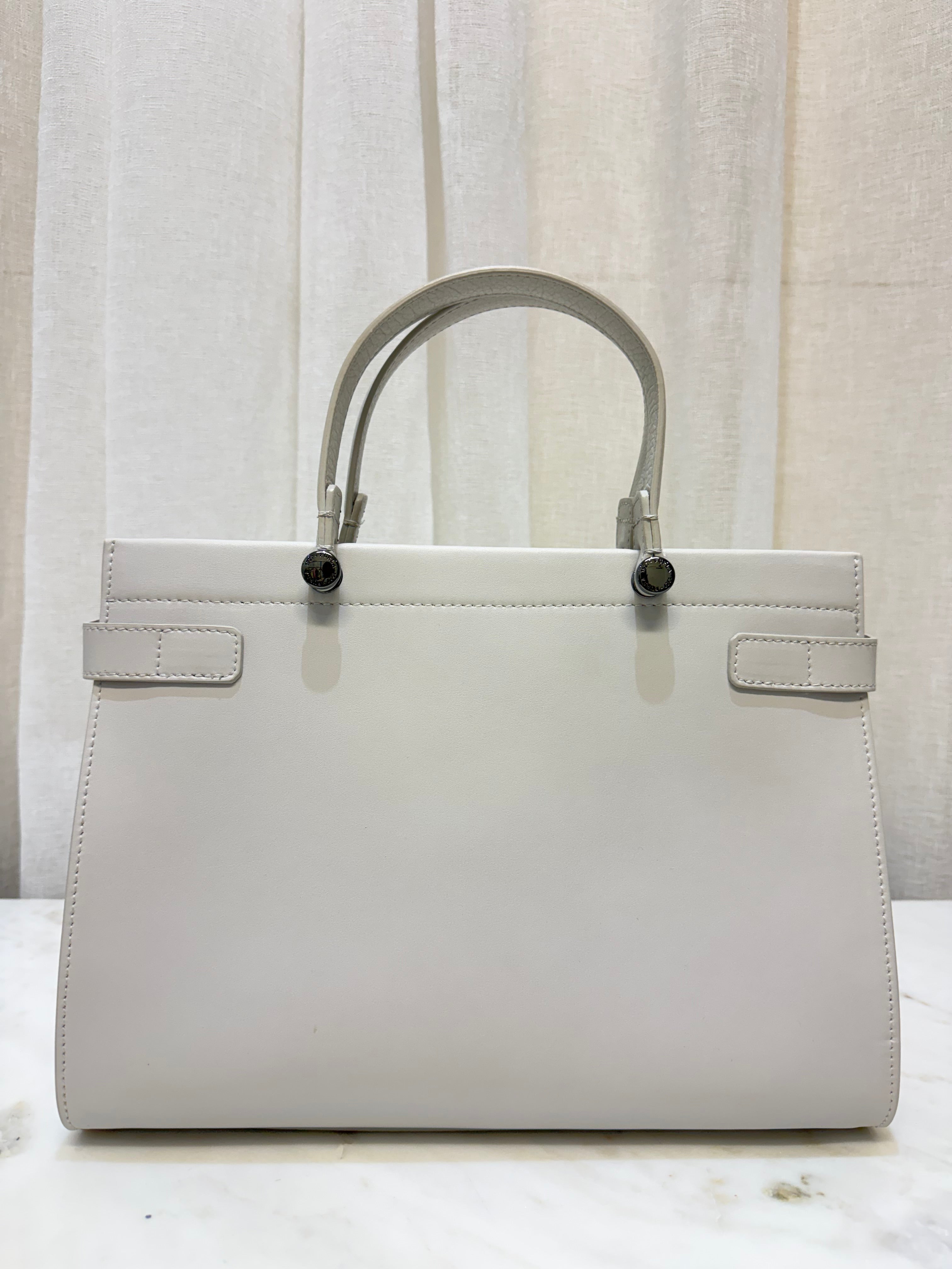 Furla White/Black Crossbody/Top Handle Bag