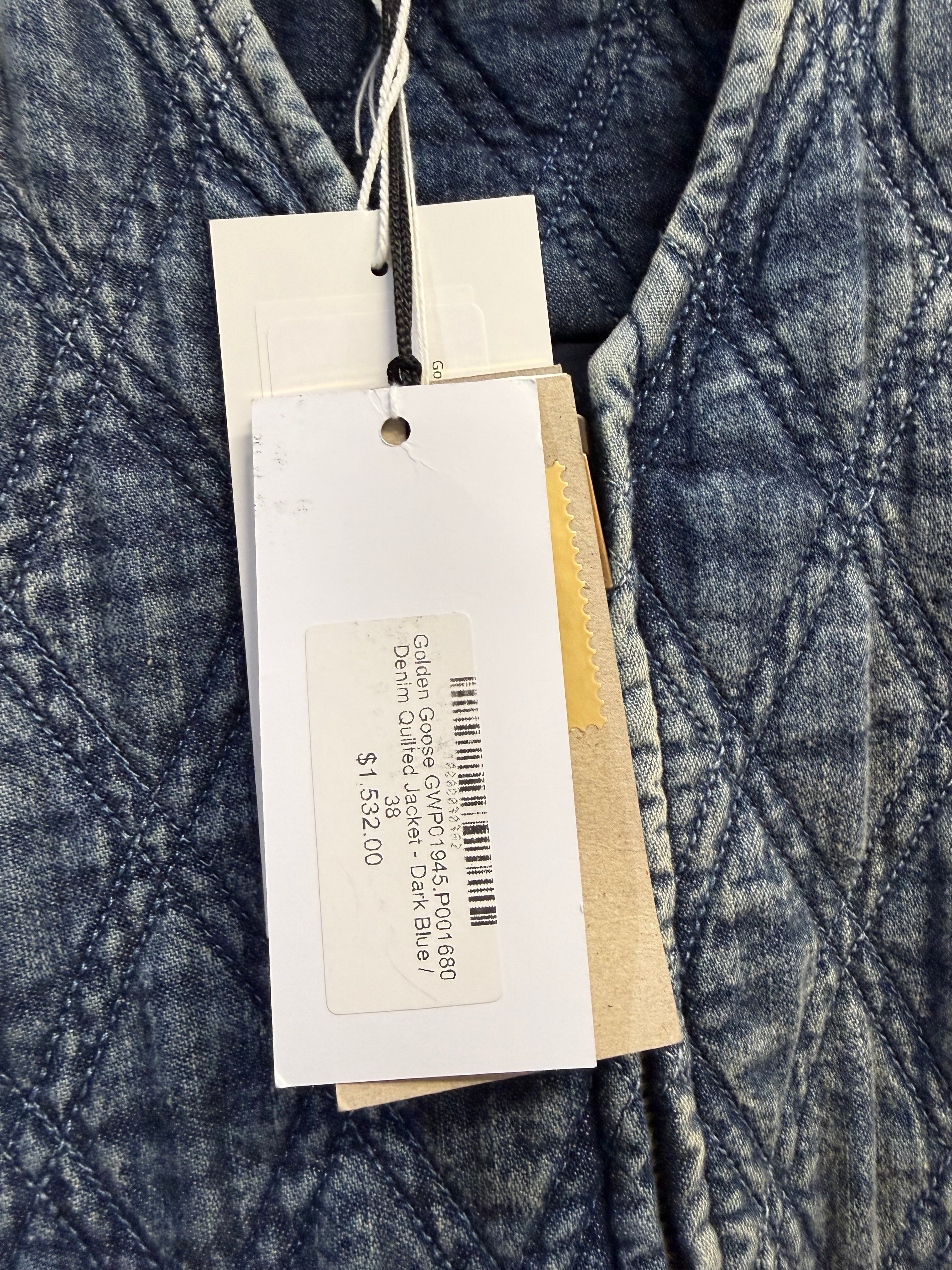 Golden Goose Quilted Denim Jacket 38 BNWT