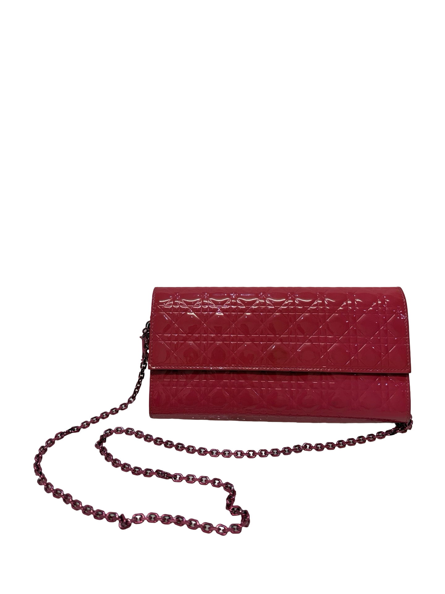 Dior Pink Wallet On Chain W/receipt
