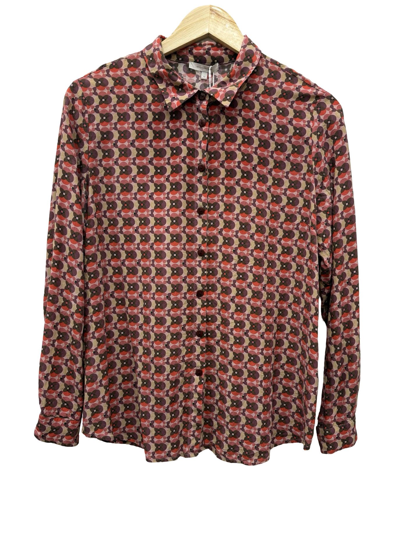 Anna Thomas Pink/Nude Print Shirt 12