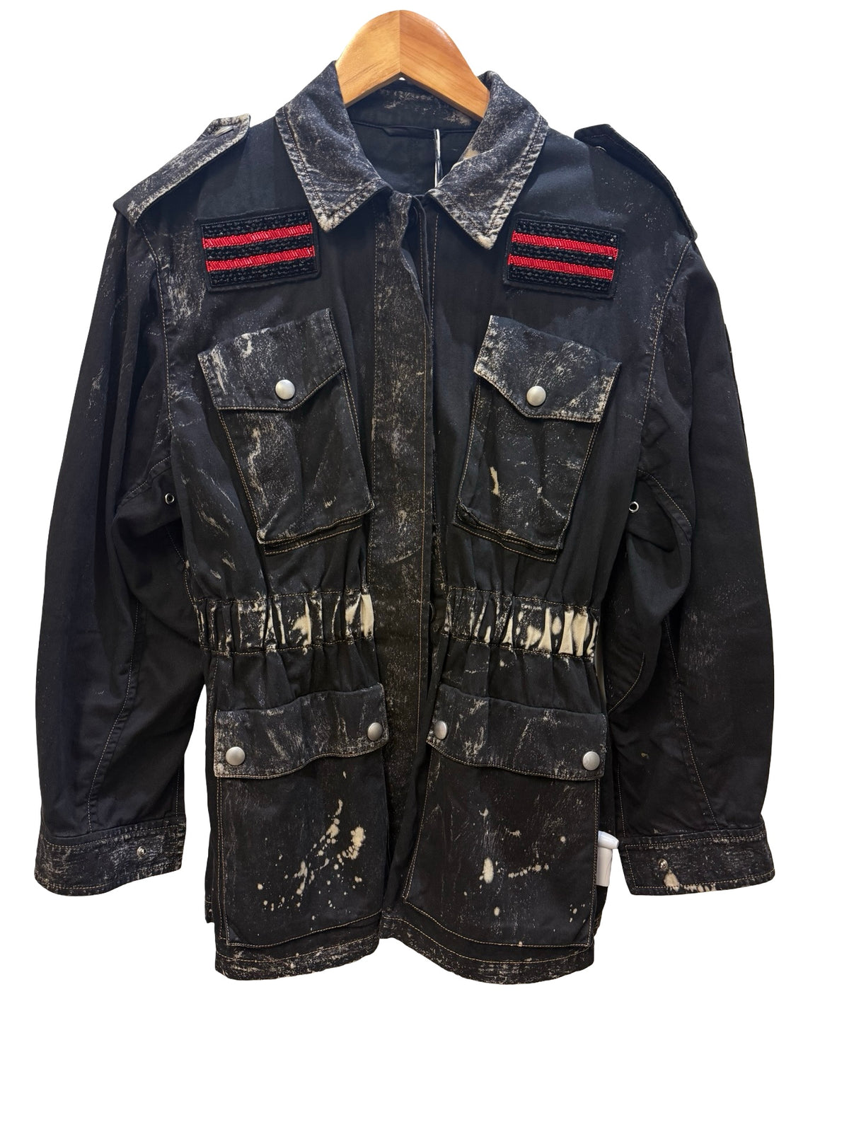Miu Miu Black Bleached Field Jacket O/S