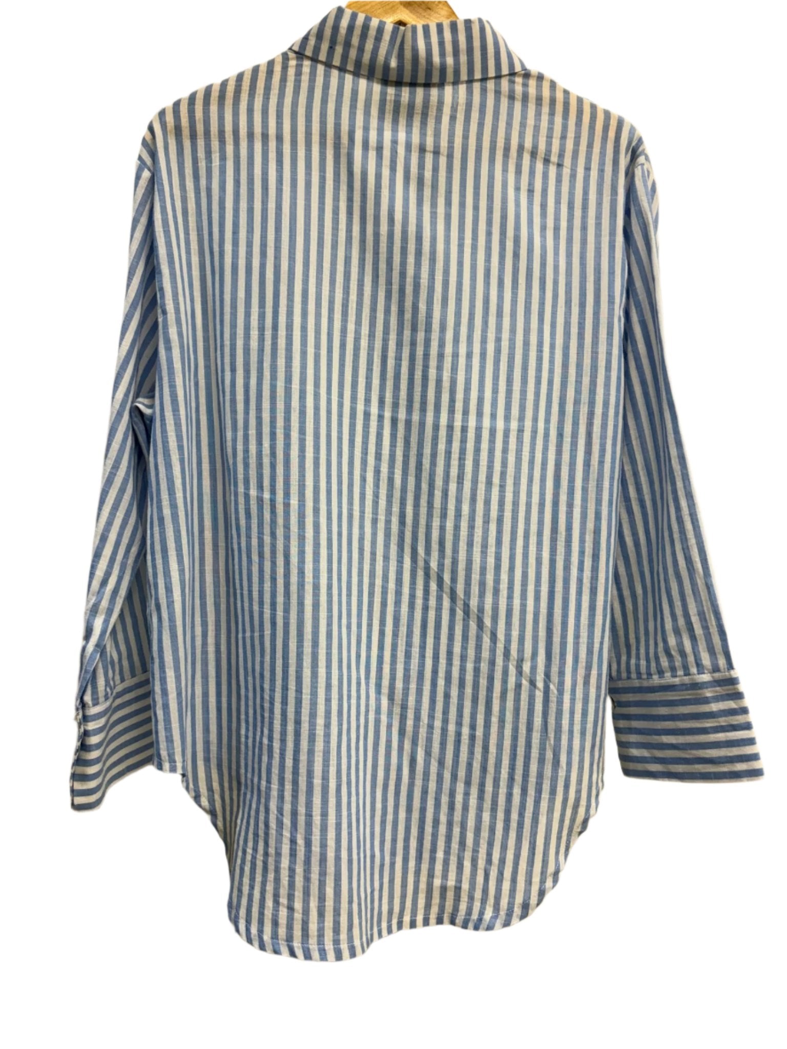 Paper Heart Blue Linen Shirt 10