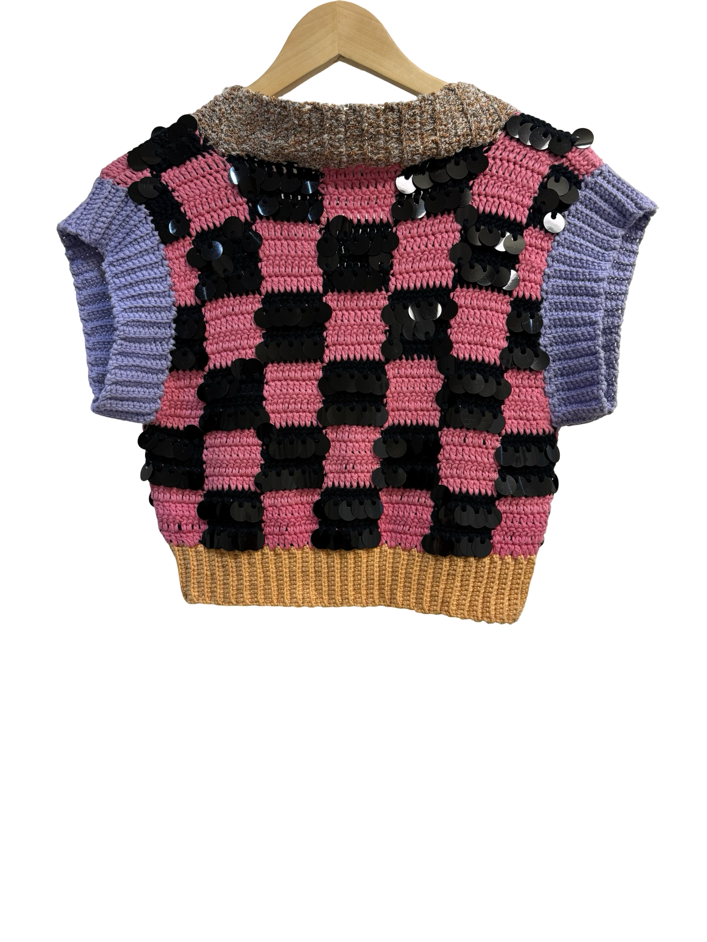 Erika Maish Sequin Knit Vest S