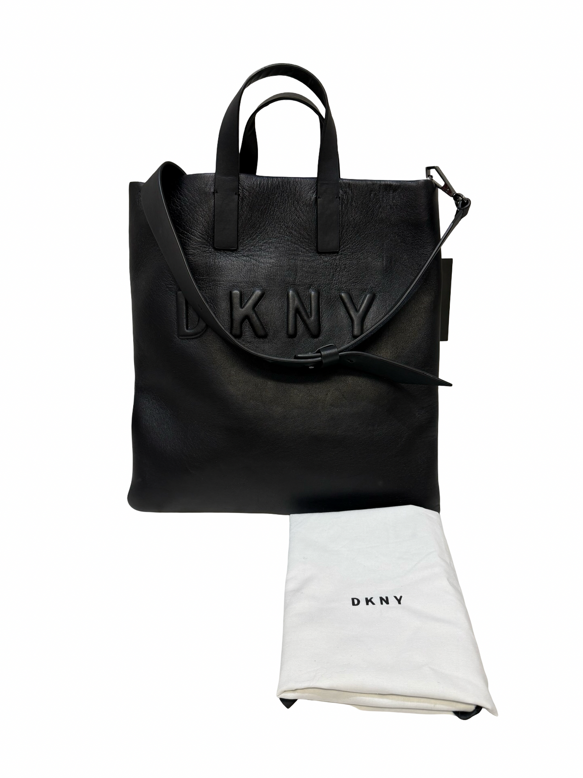 DKNY Black Leather Tote WB