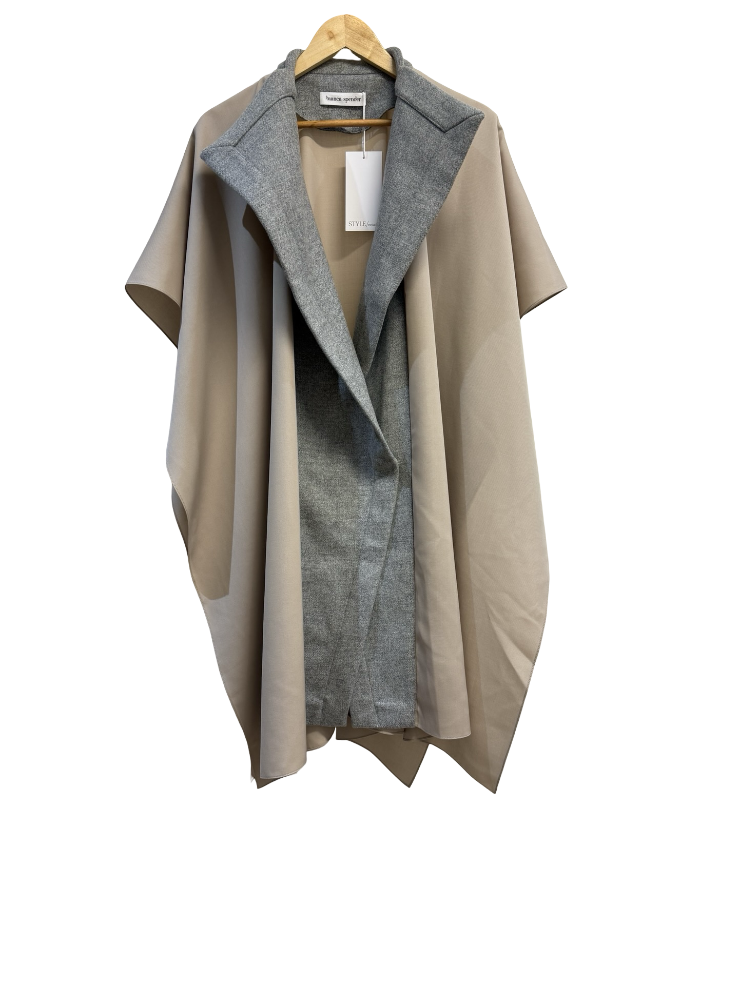 Bianca Spender Grey/Beige Coat 8