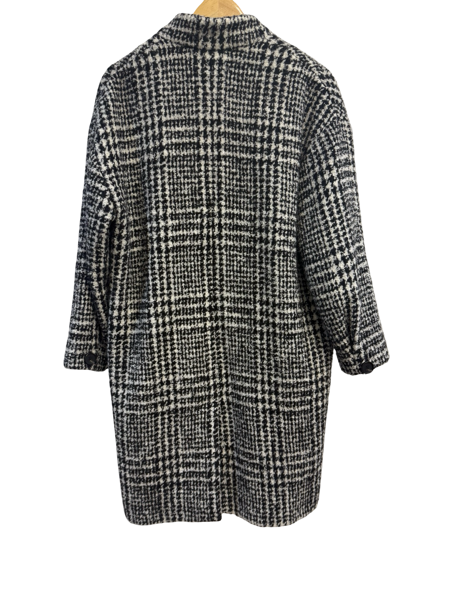 BA&SH Black & White Wool Coat 8-12