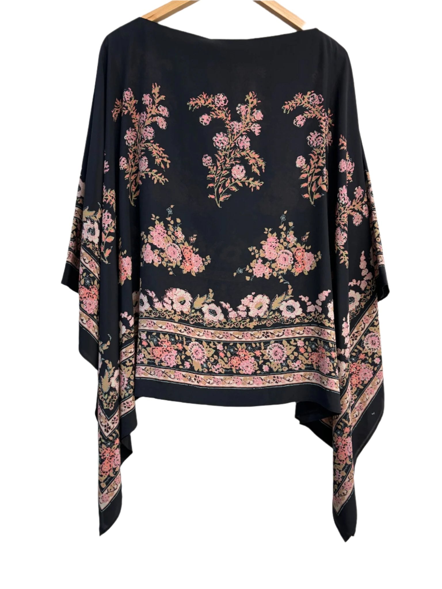 Etro Milano Black Silk Top o/s