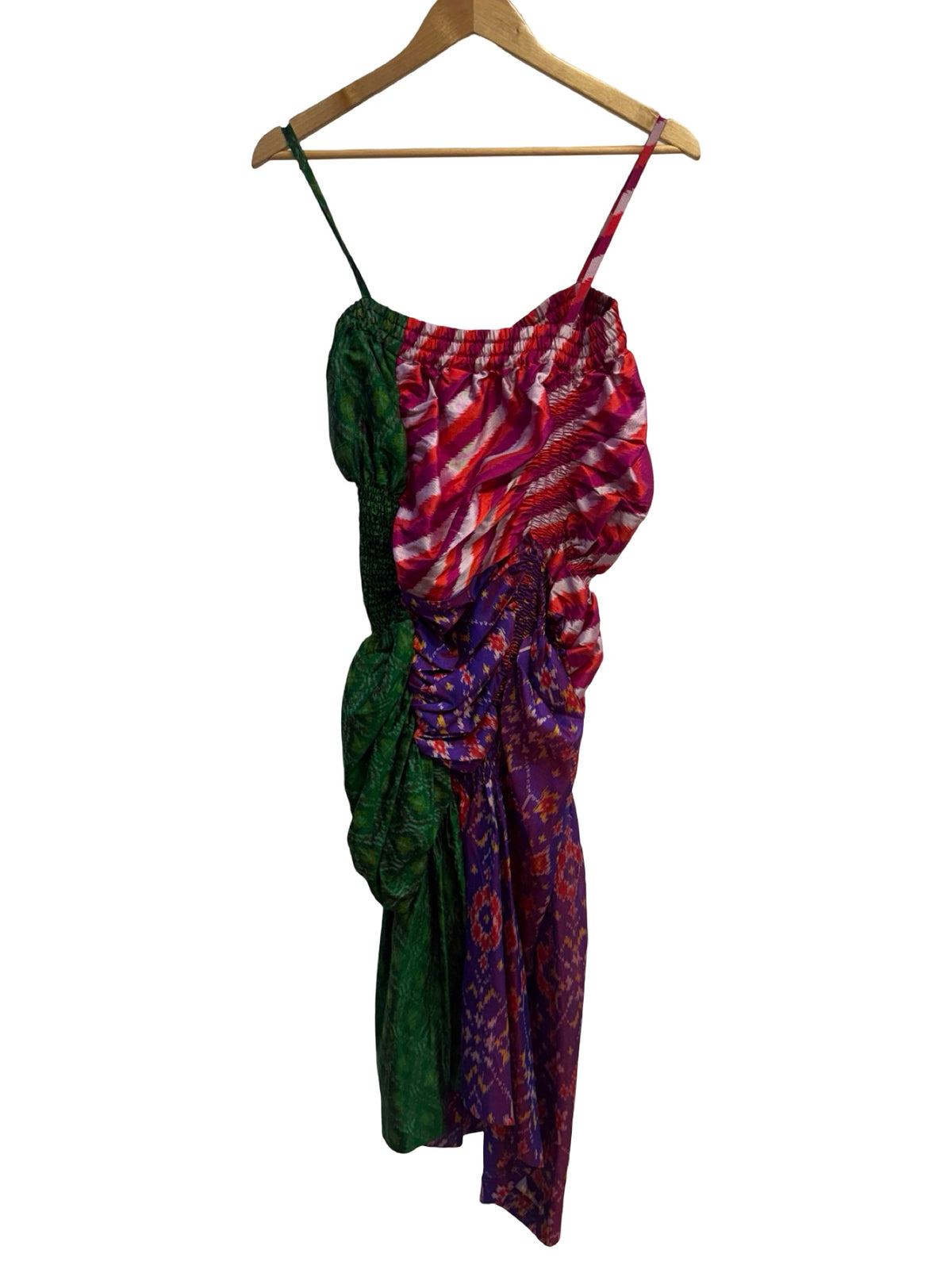Dries Van Noten Multi Silk Midi Dress M