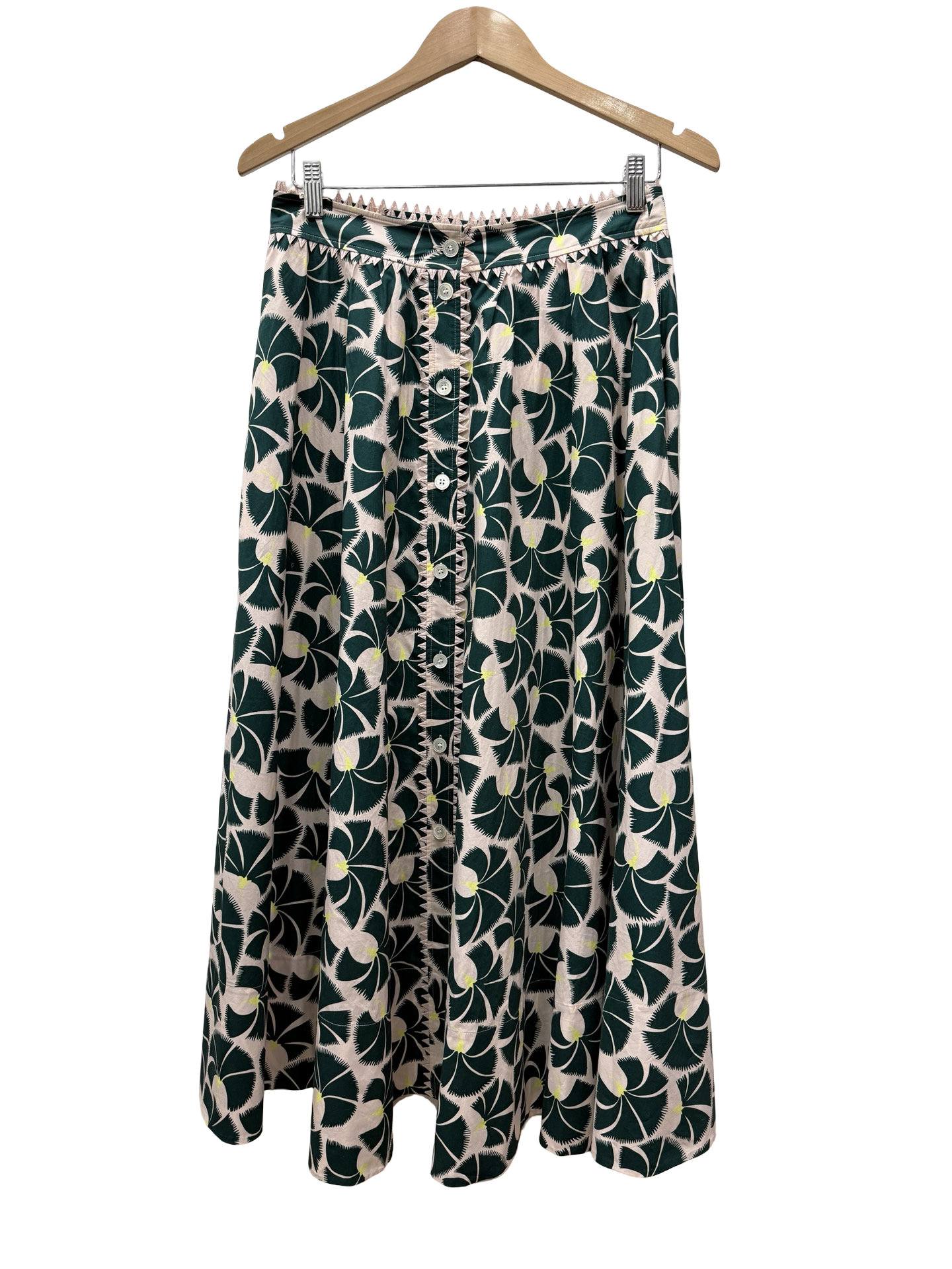 Oroton Green Print Skirt 8