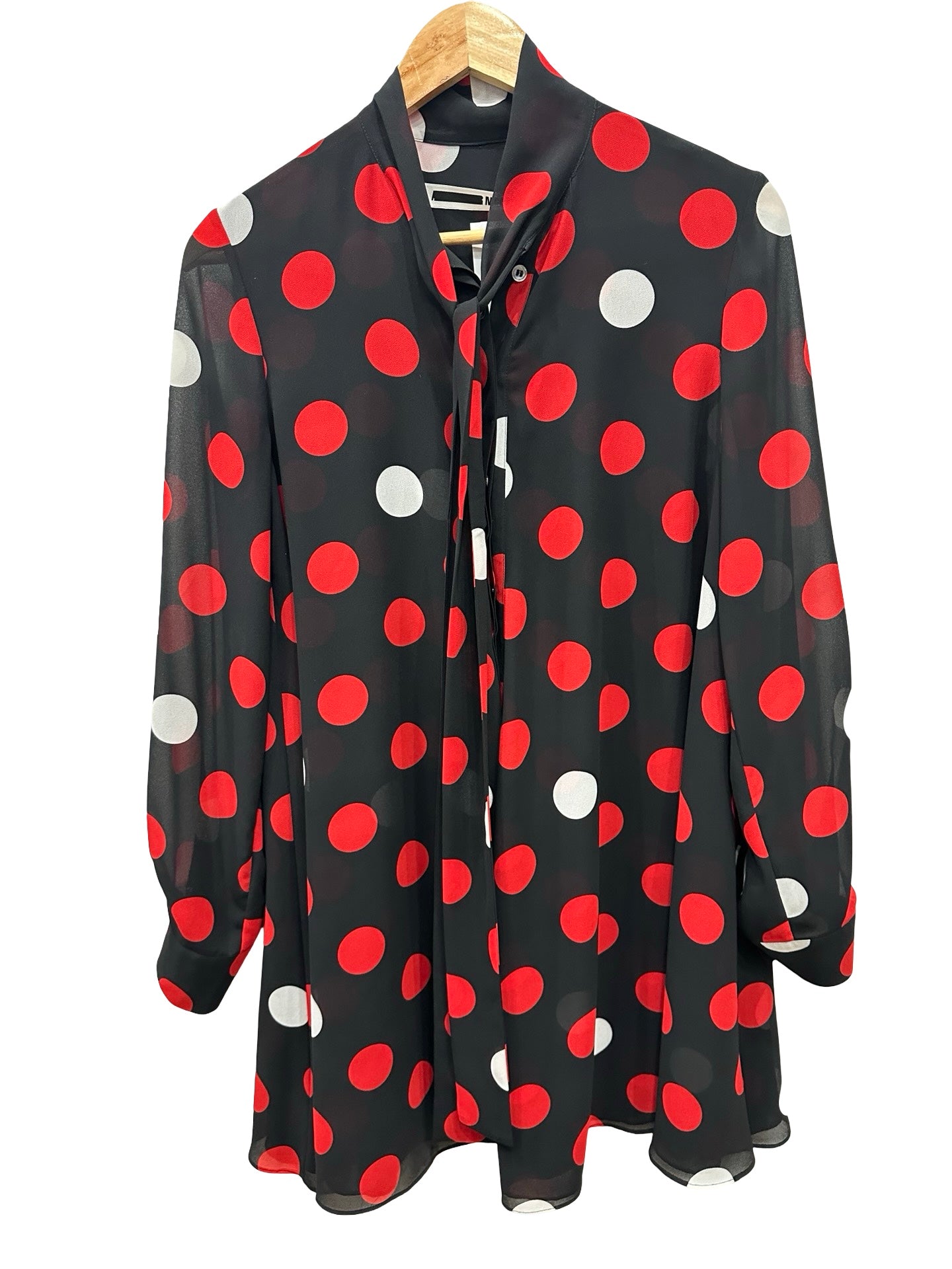 McQueen Polka Dot Shirt Dress XS