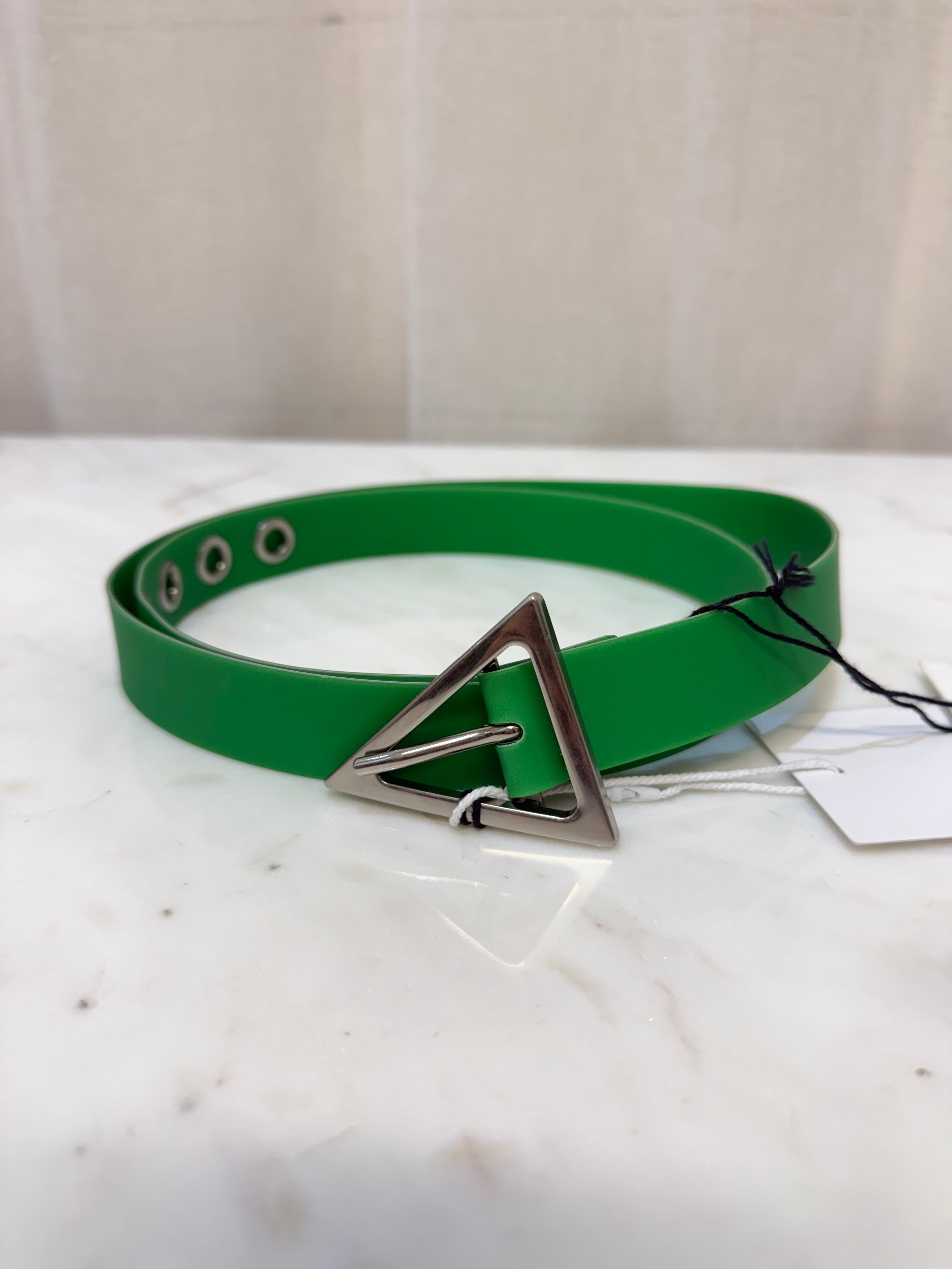Bottega Veneta Green/Silver Belt L NWT