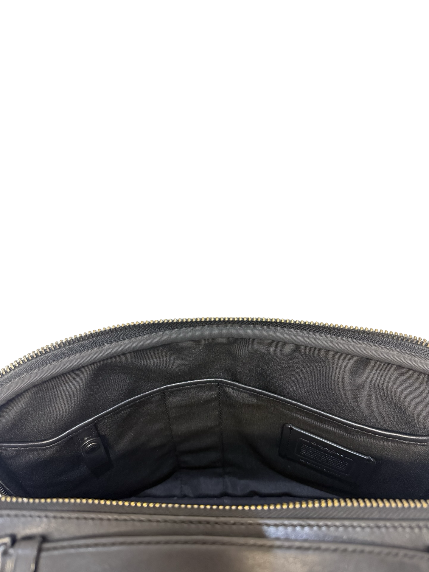 Black Coach Leather Pouch in