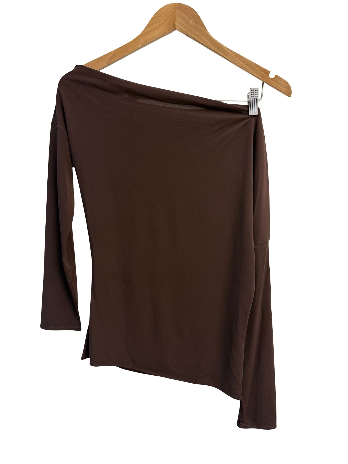 Rag & Bone Brown One Shoulder Top XS