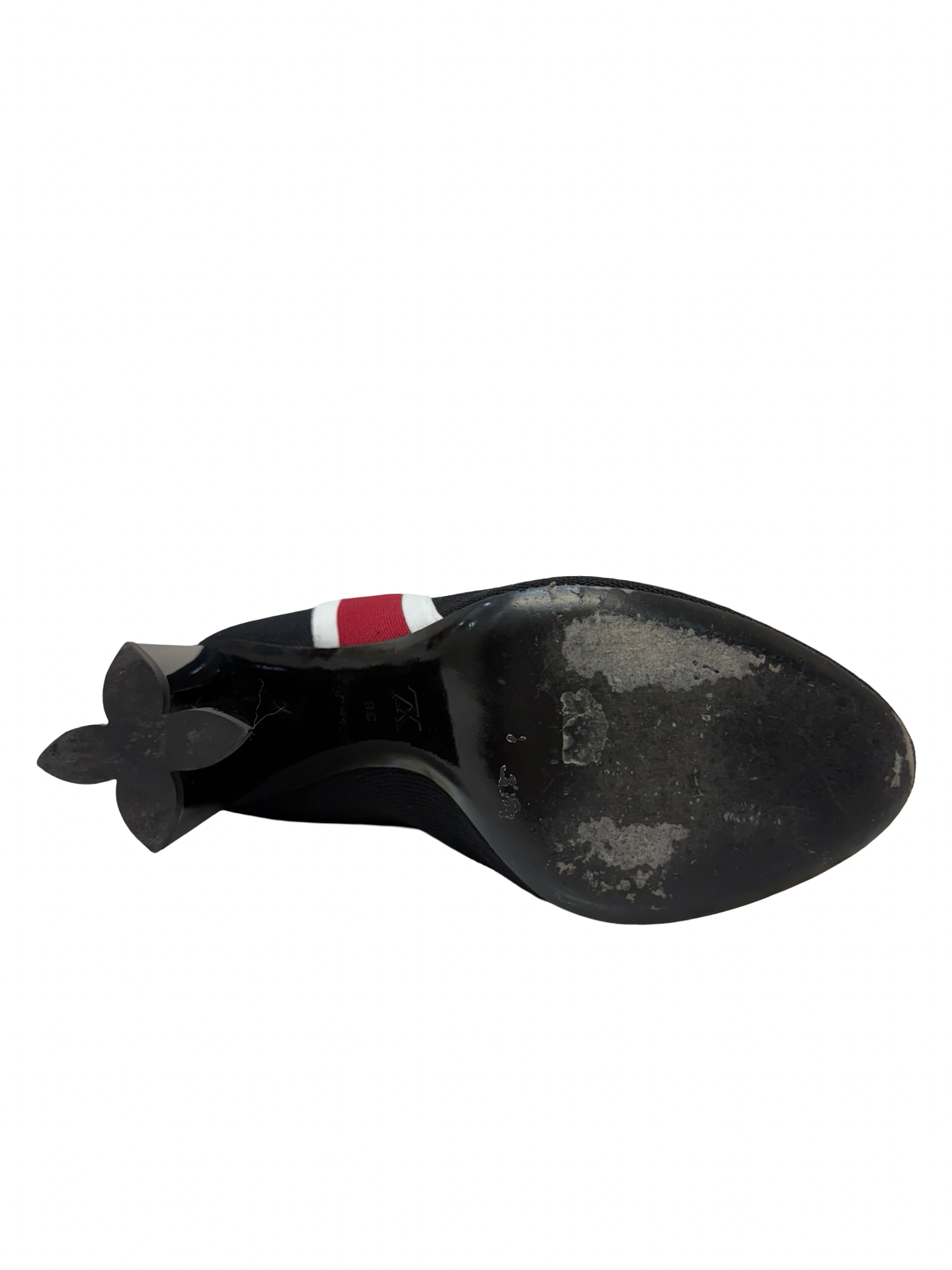 Louis Vuitton Black/Red Mid Boots 38 WDB