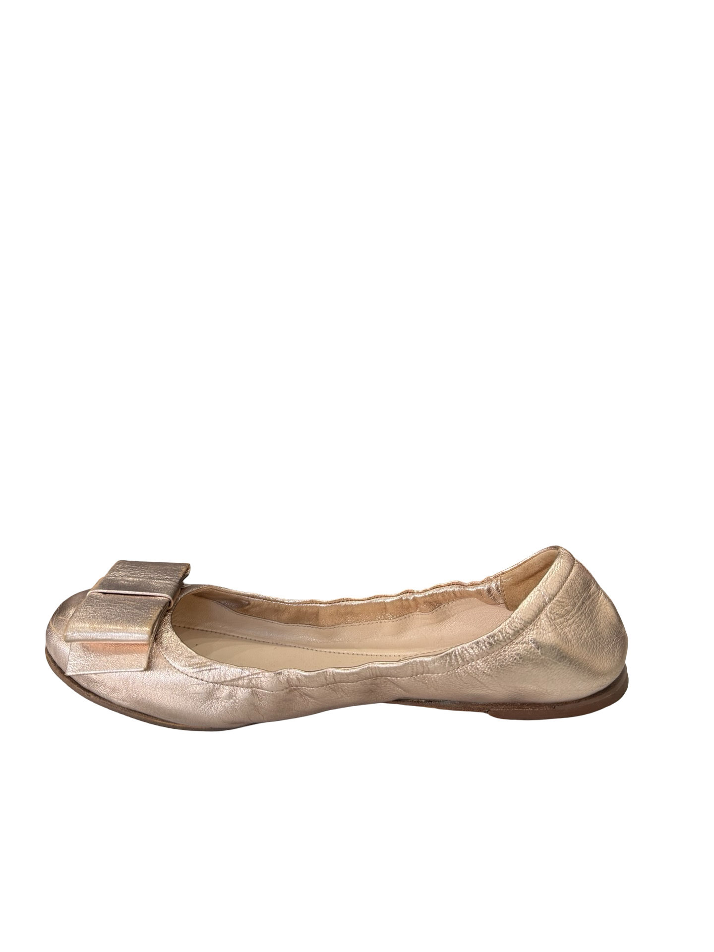 Prada Metallic Pink Leather Ballet Flats – Size 38.5