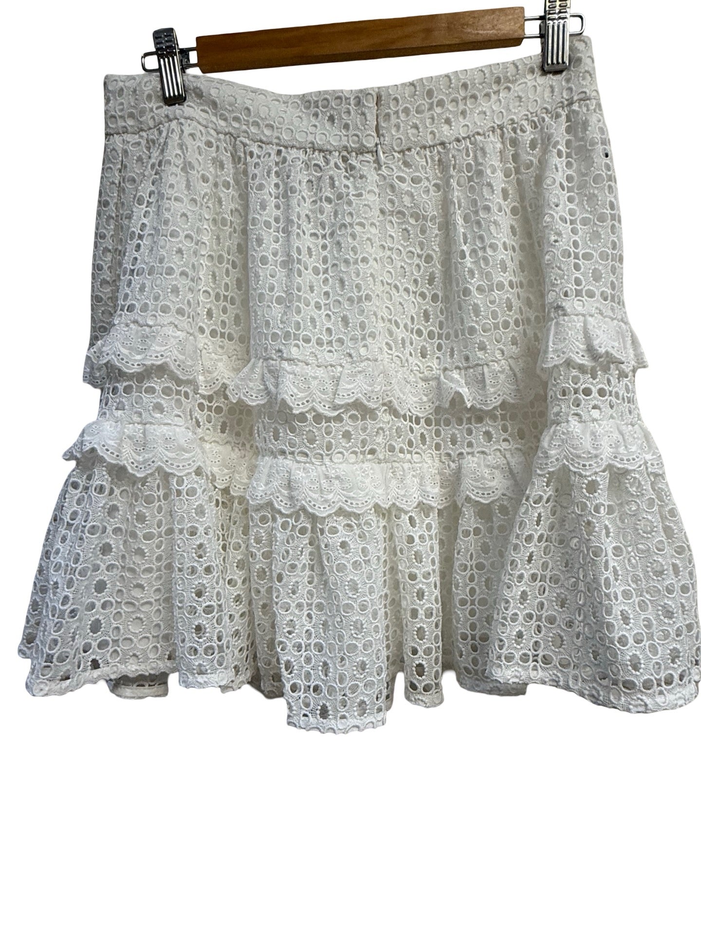 Aje Broderie White Skirt S