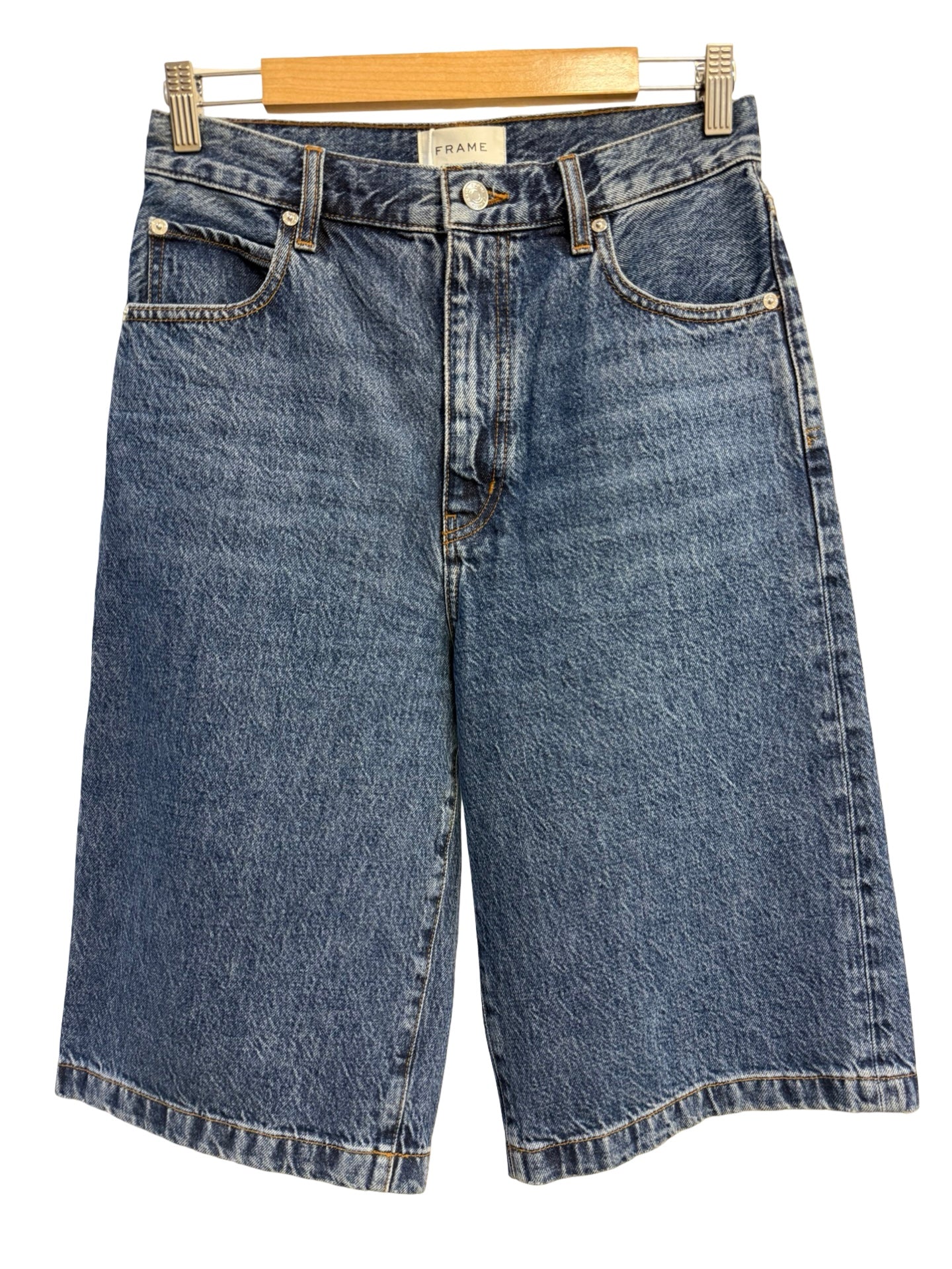 Frame Dark Denim Shorts 25
