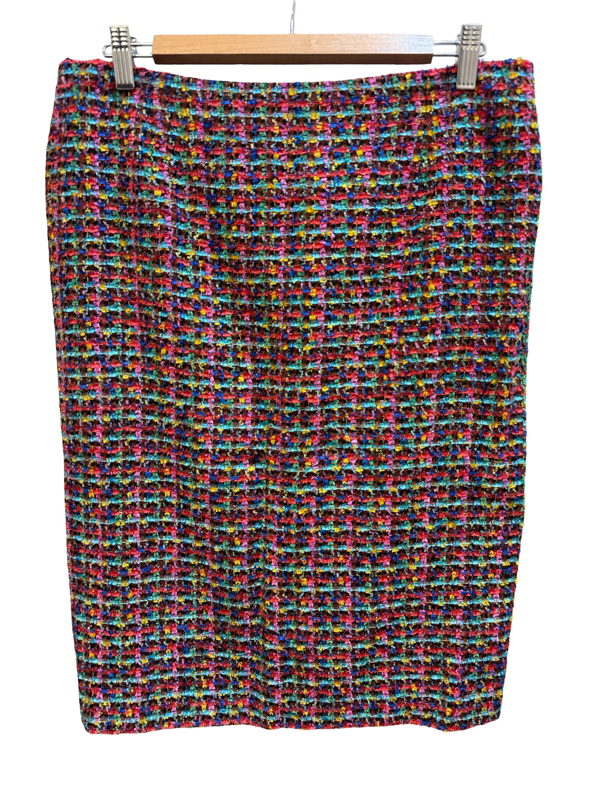 Escada Multicolor Tweed Skirt 38