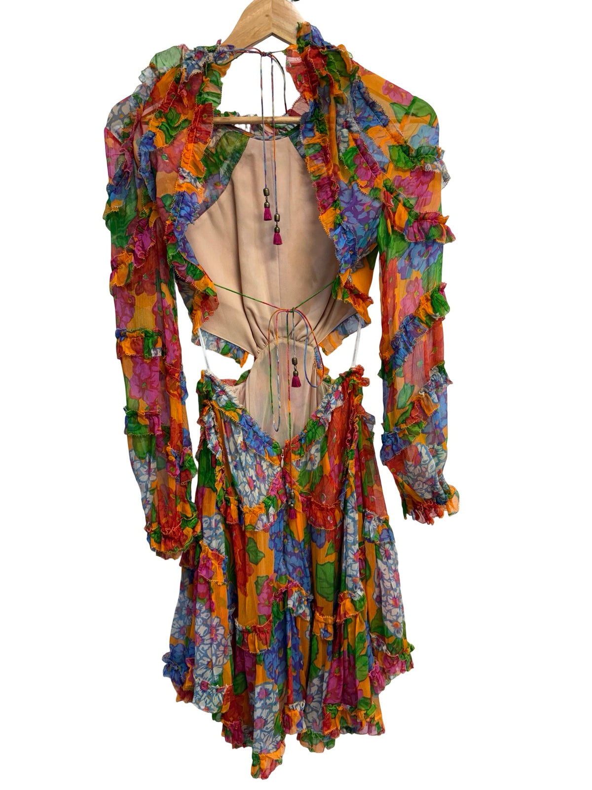 Zimmermann Yellow Floral Silk Dress 0 BNWT