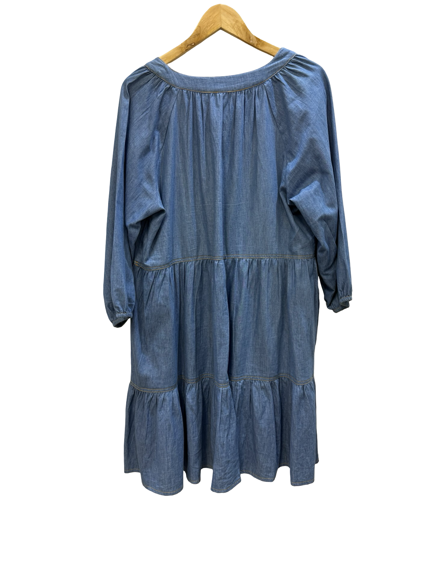 IBISA Denim Tiered Dress XL