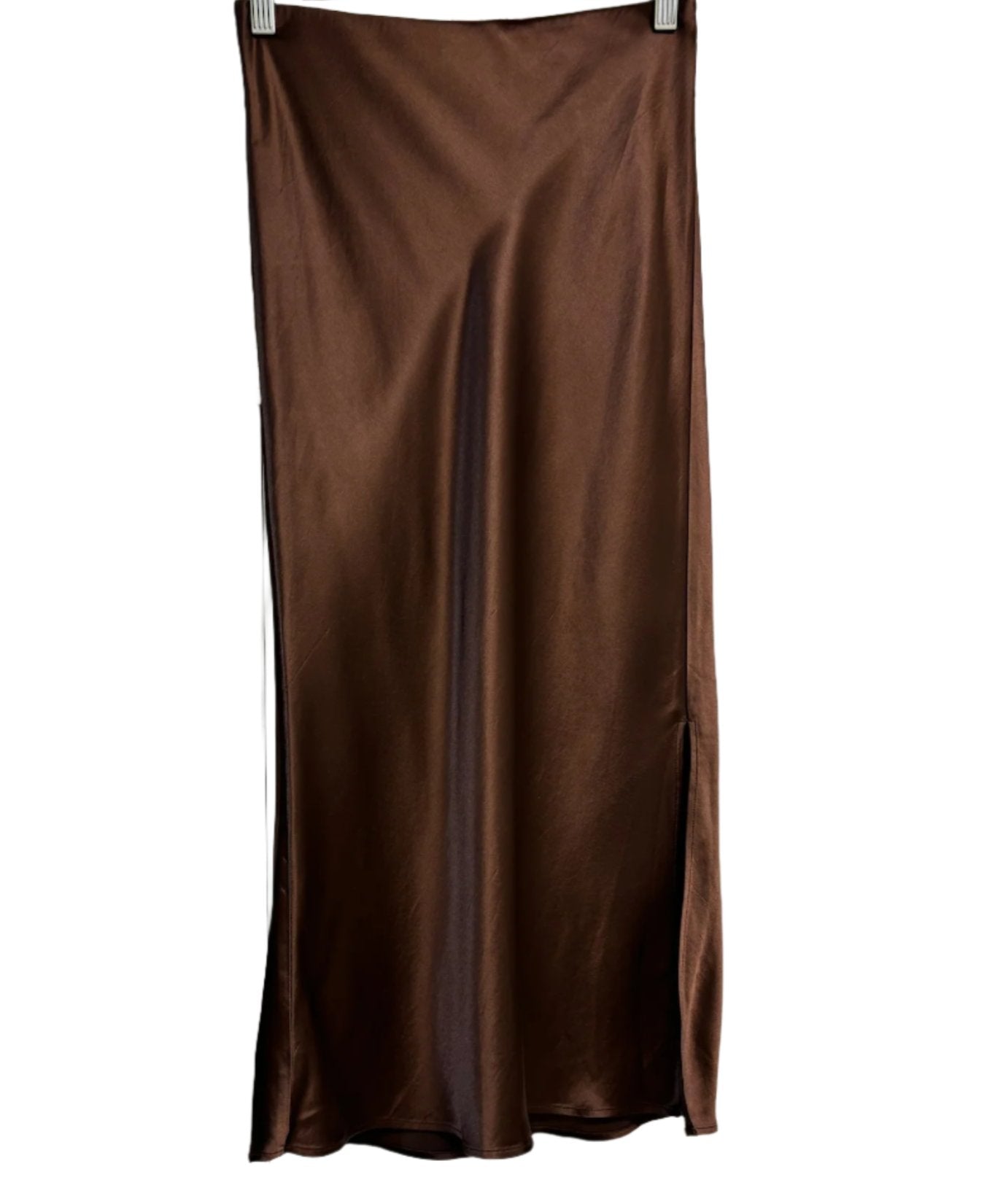 Country Road Brown Satin Long Skirt 8