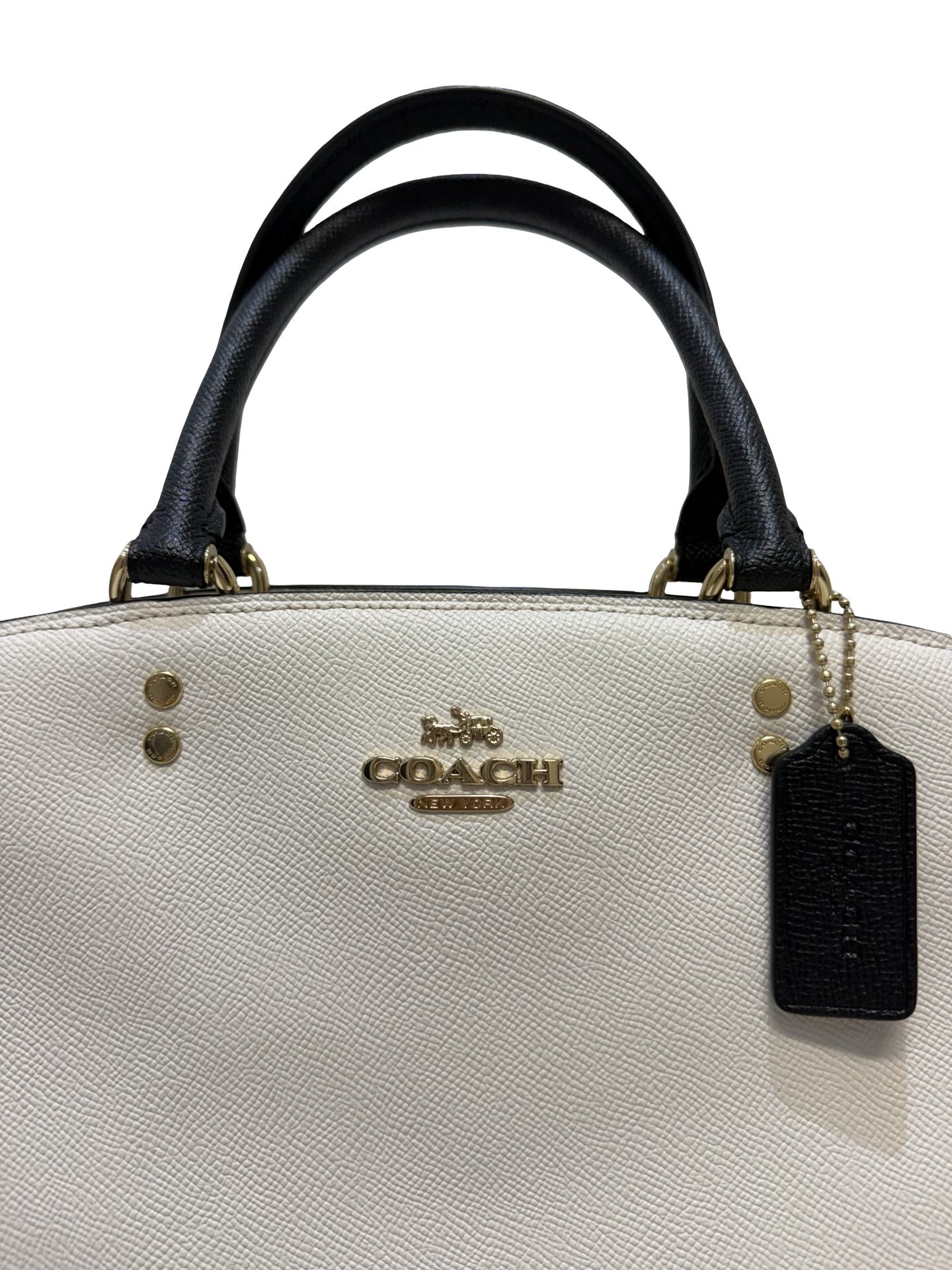 Coach Cream/Blk Shoulder Bag w/strap