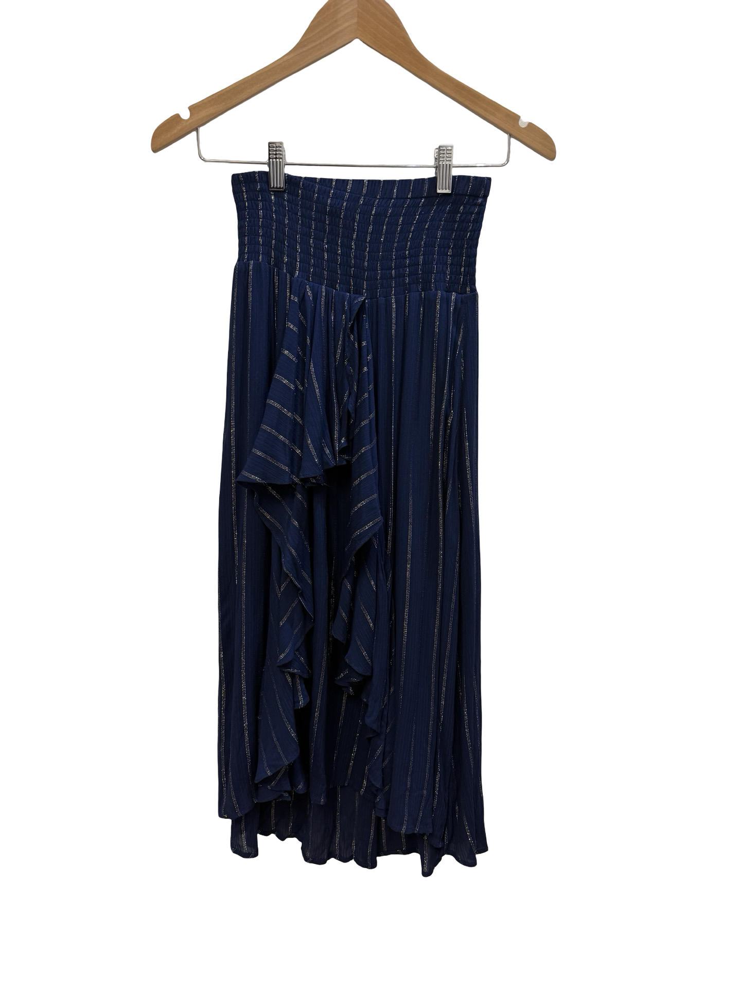 ONCE WAS BLUE LUREX SKIRT A