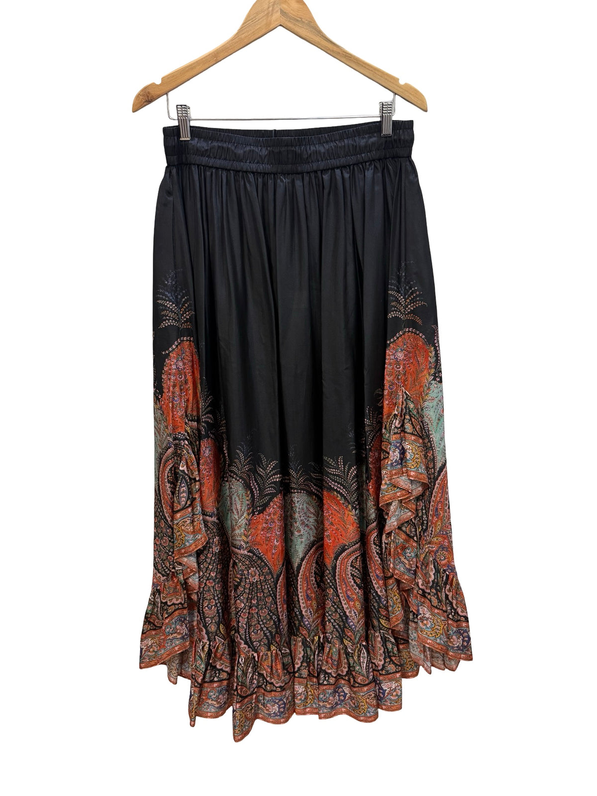 Zimmermann Black Paisley Silk Skirt 3