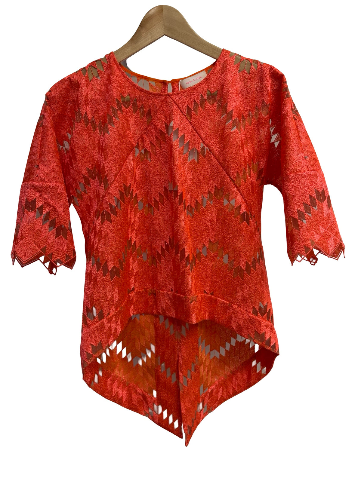 Sass & Bide Orange Embroidered Top 8