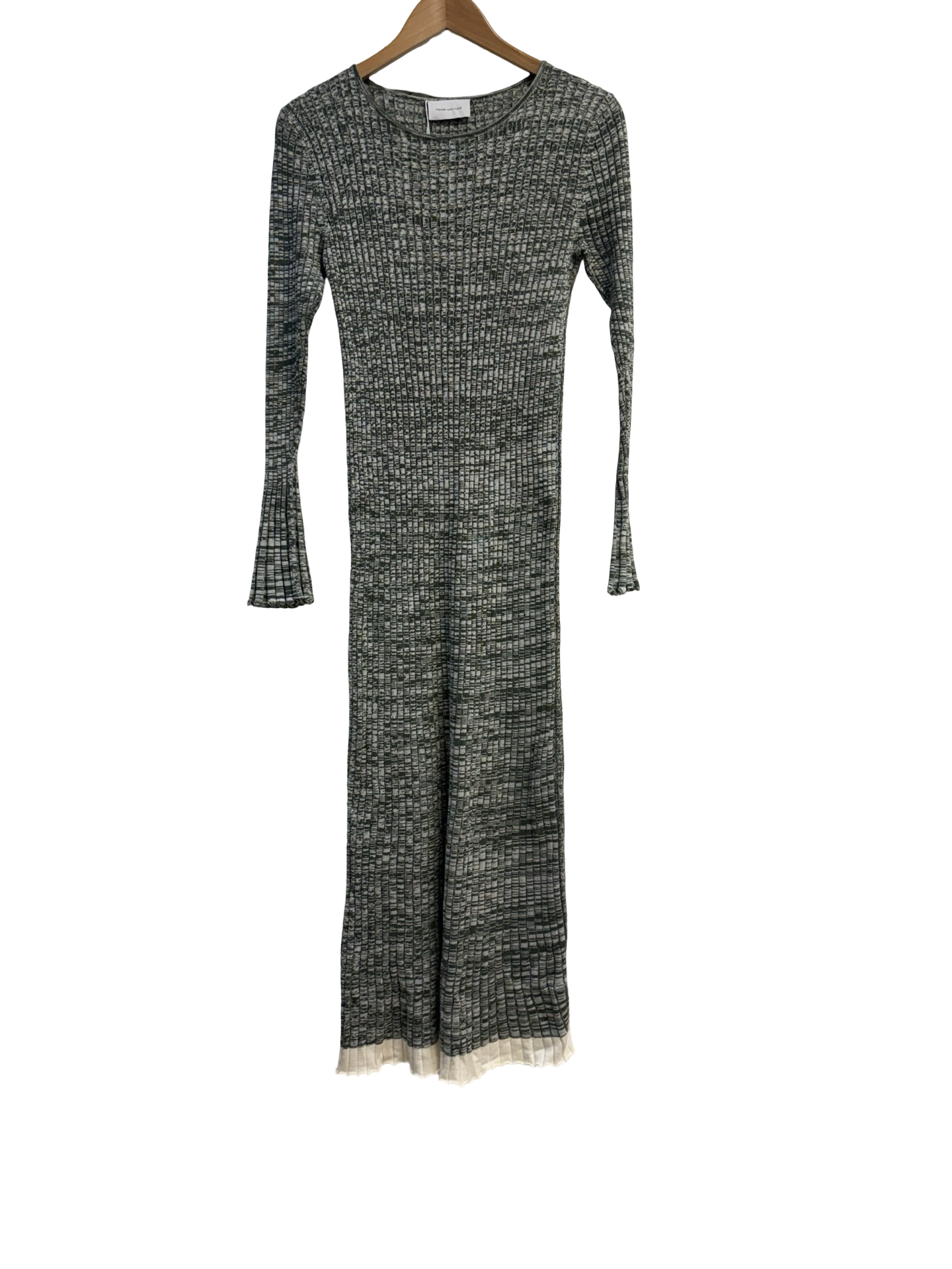 Friends w Frank Grn/Wte Knit Dress L