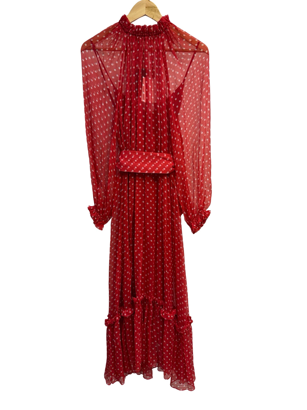 Zimmermann Red Polka Dot Silk Dress 1 BNWT