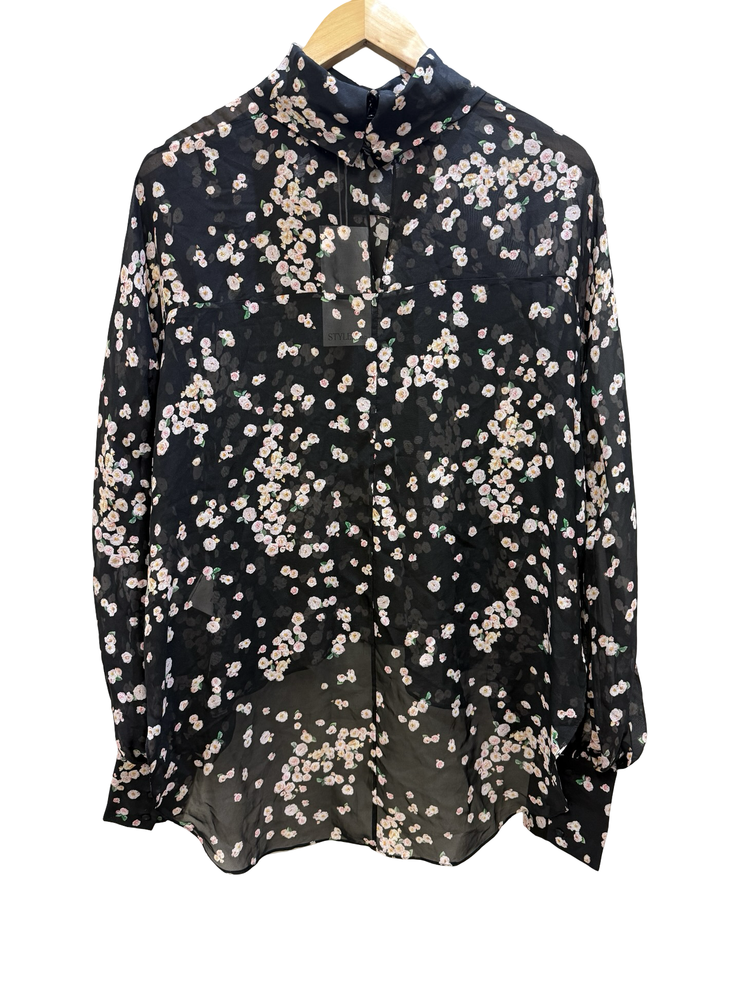 Camilla & Marc Blk/Pink Flrl Blouse 12