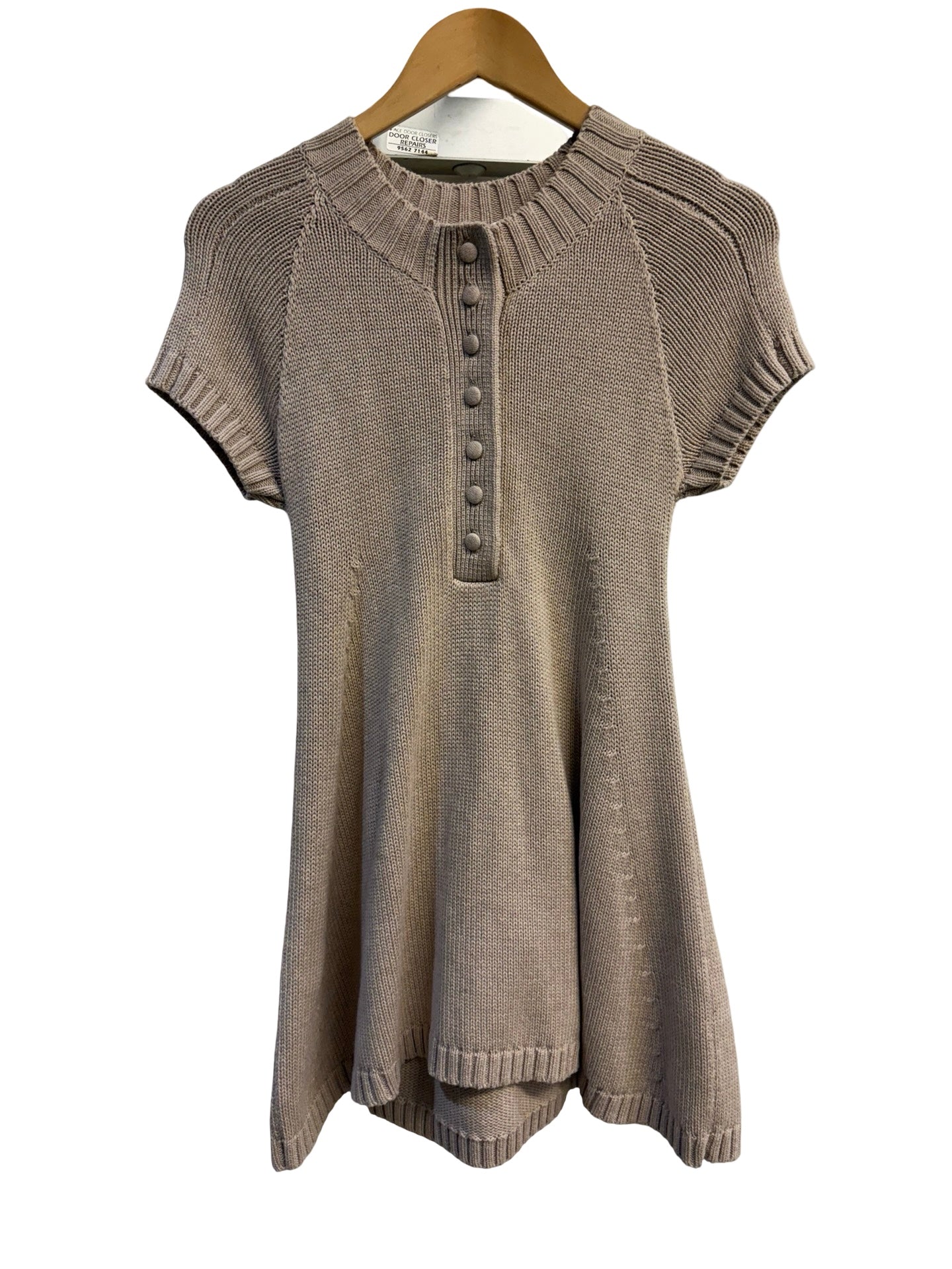 Joslin Almond Knitted Top With Belt M