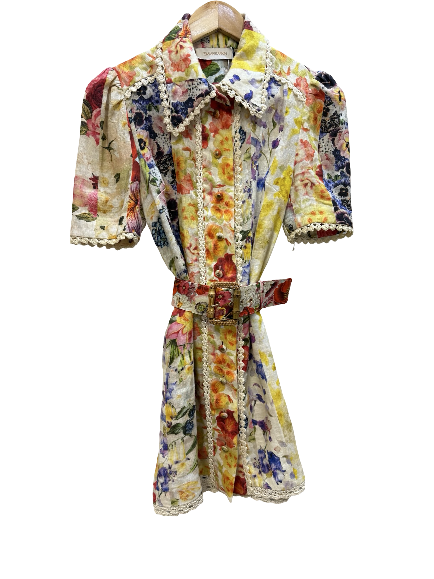 ZIMMERMAN FLORAL MINI DRESS SIZE 0