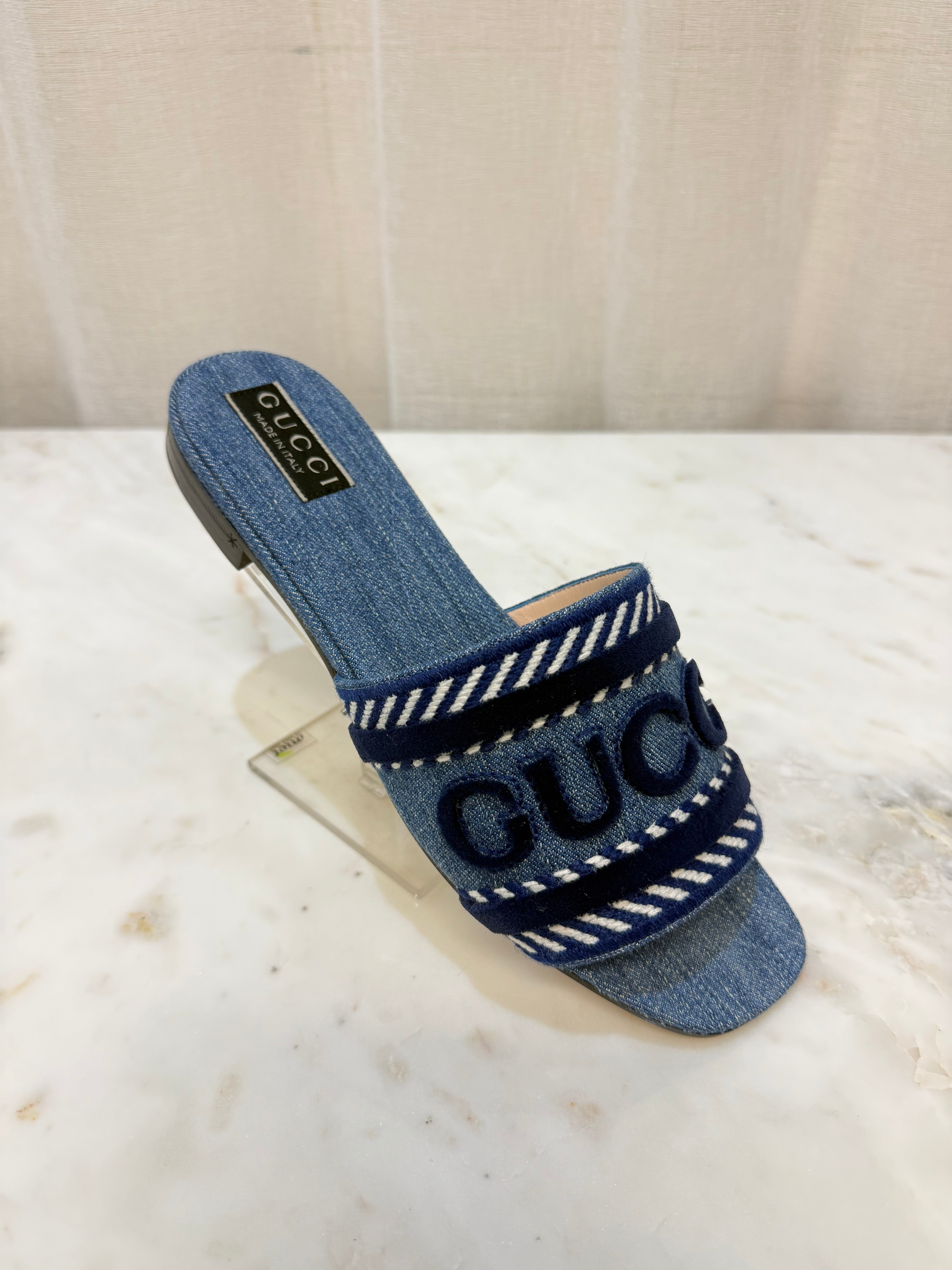 Gucci Denim Flats 39 WB