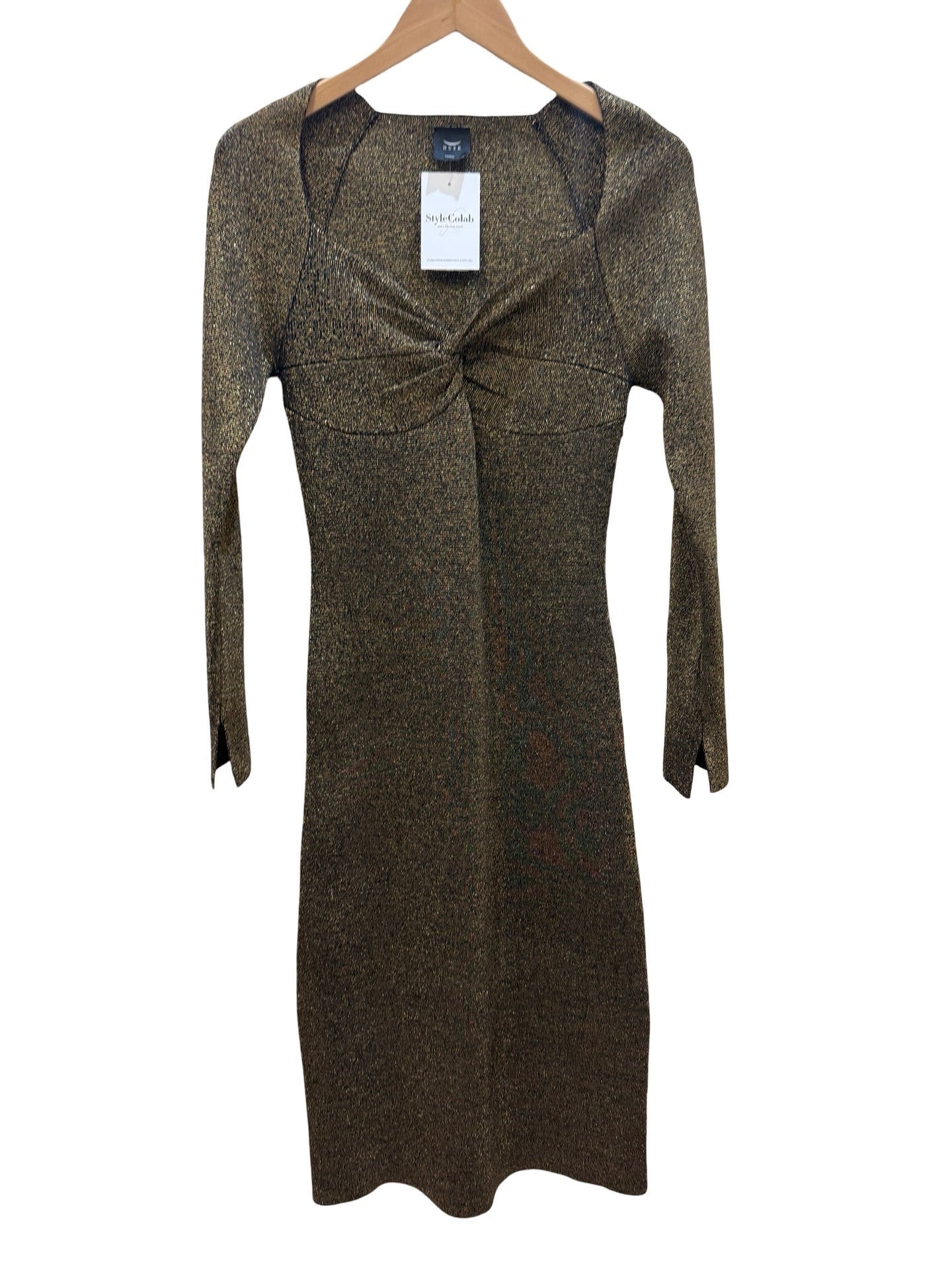 Husk Gold Midi Dress S NWT