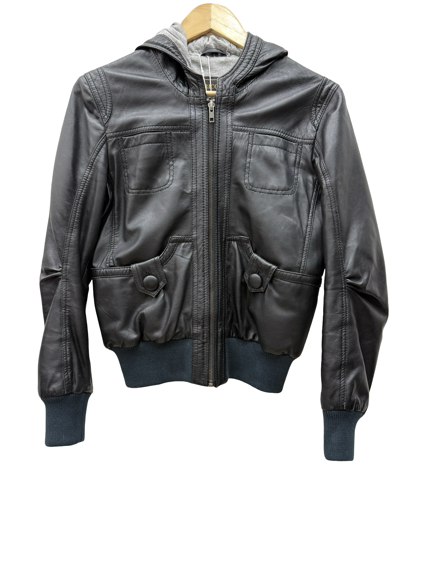 SIRICCO Blk Leather Jacket L