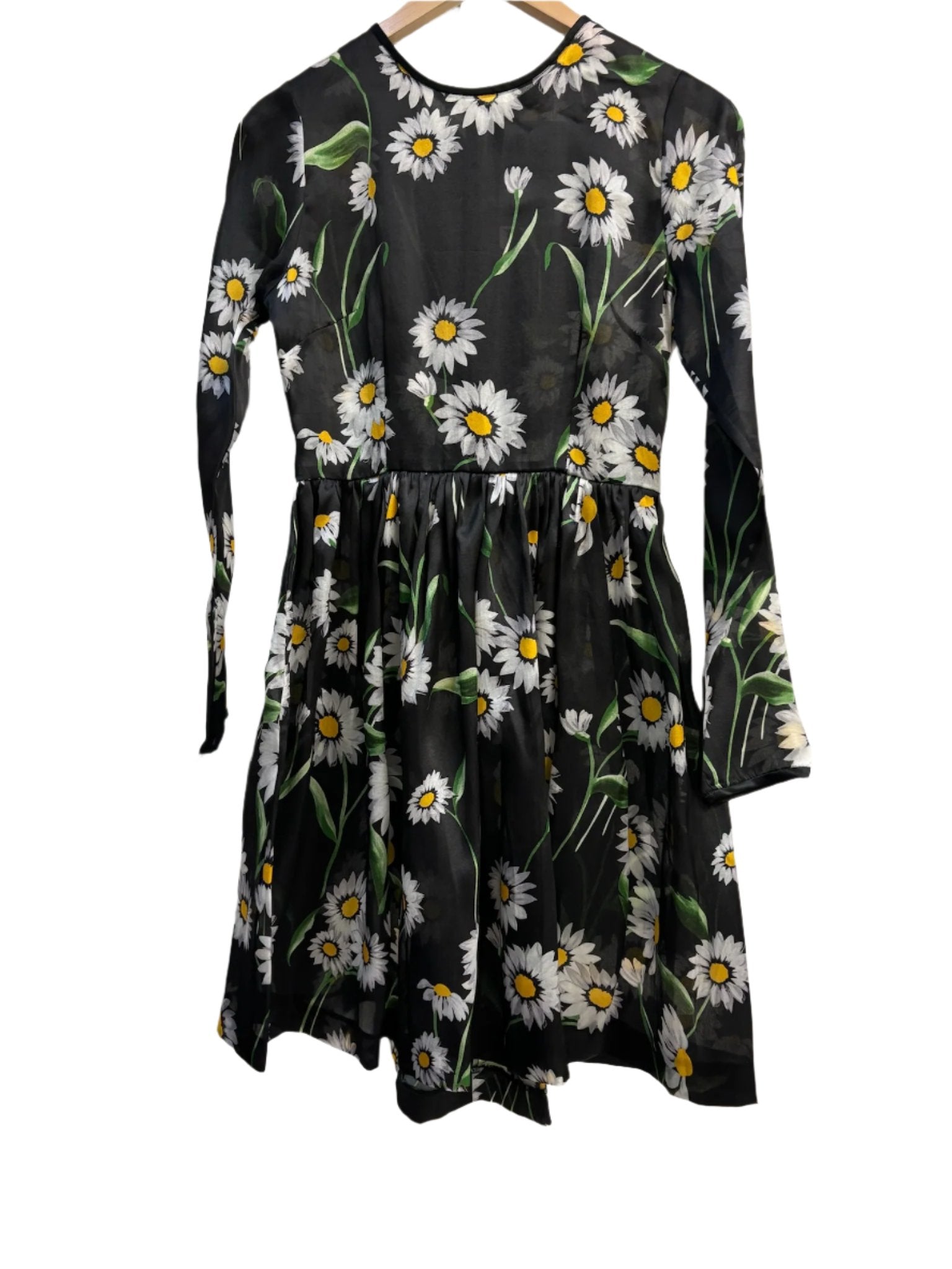 Dolce & Gabbana Black Daisy Dress 8