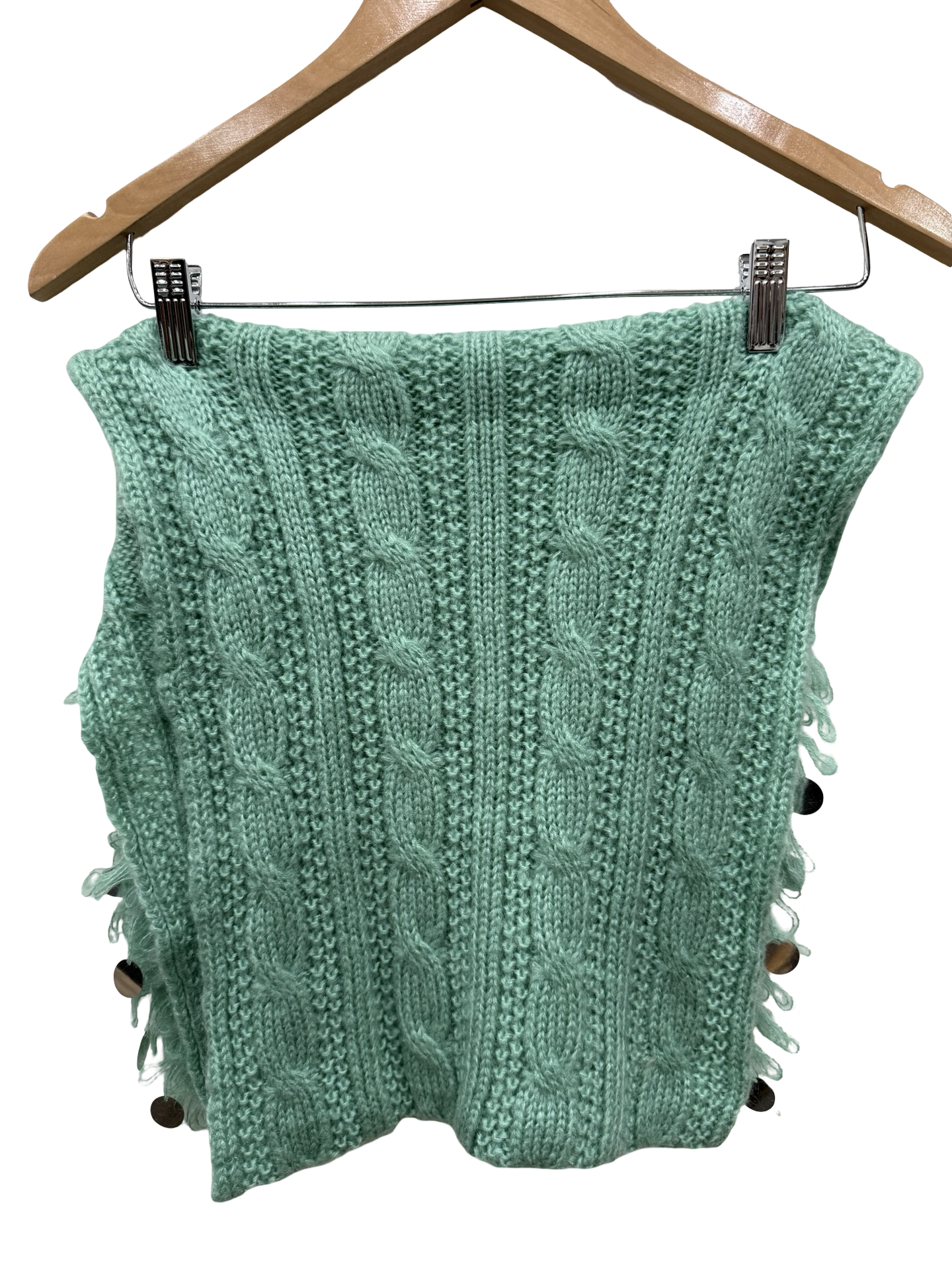 I Am I Green Wool Scarf