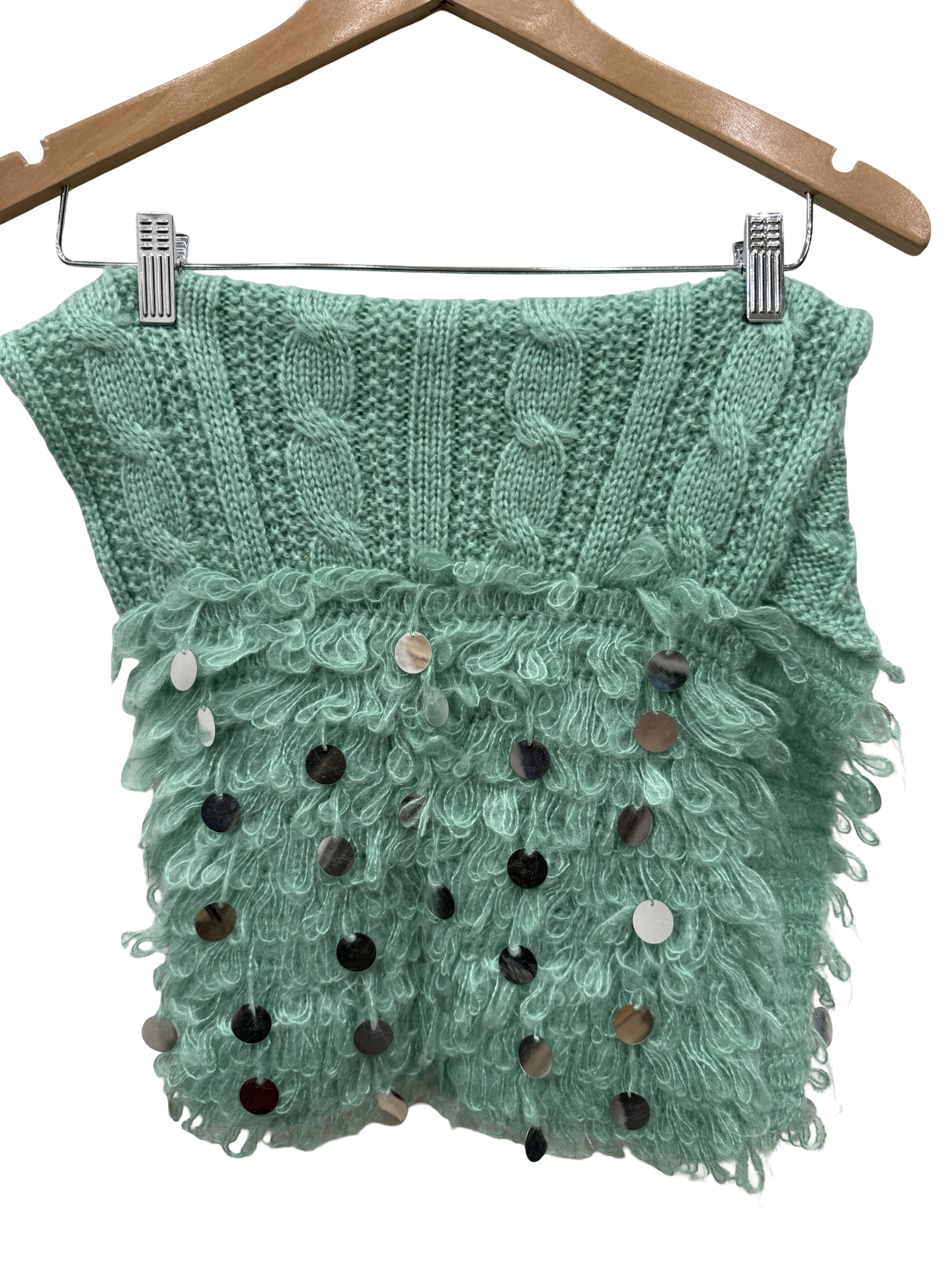 I Am I Green Wool Scarf