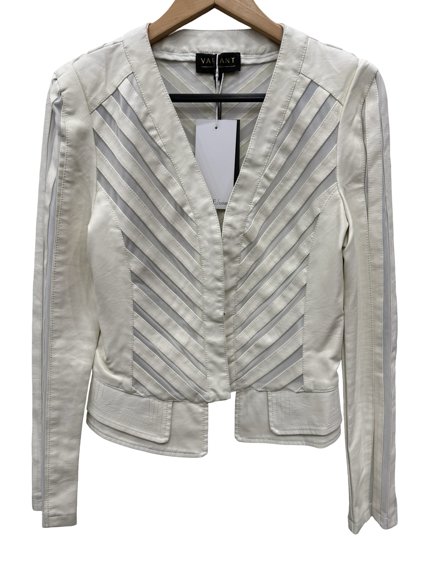 Valiant Cream Leather/Mesh Jacket L
