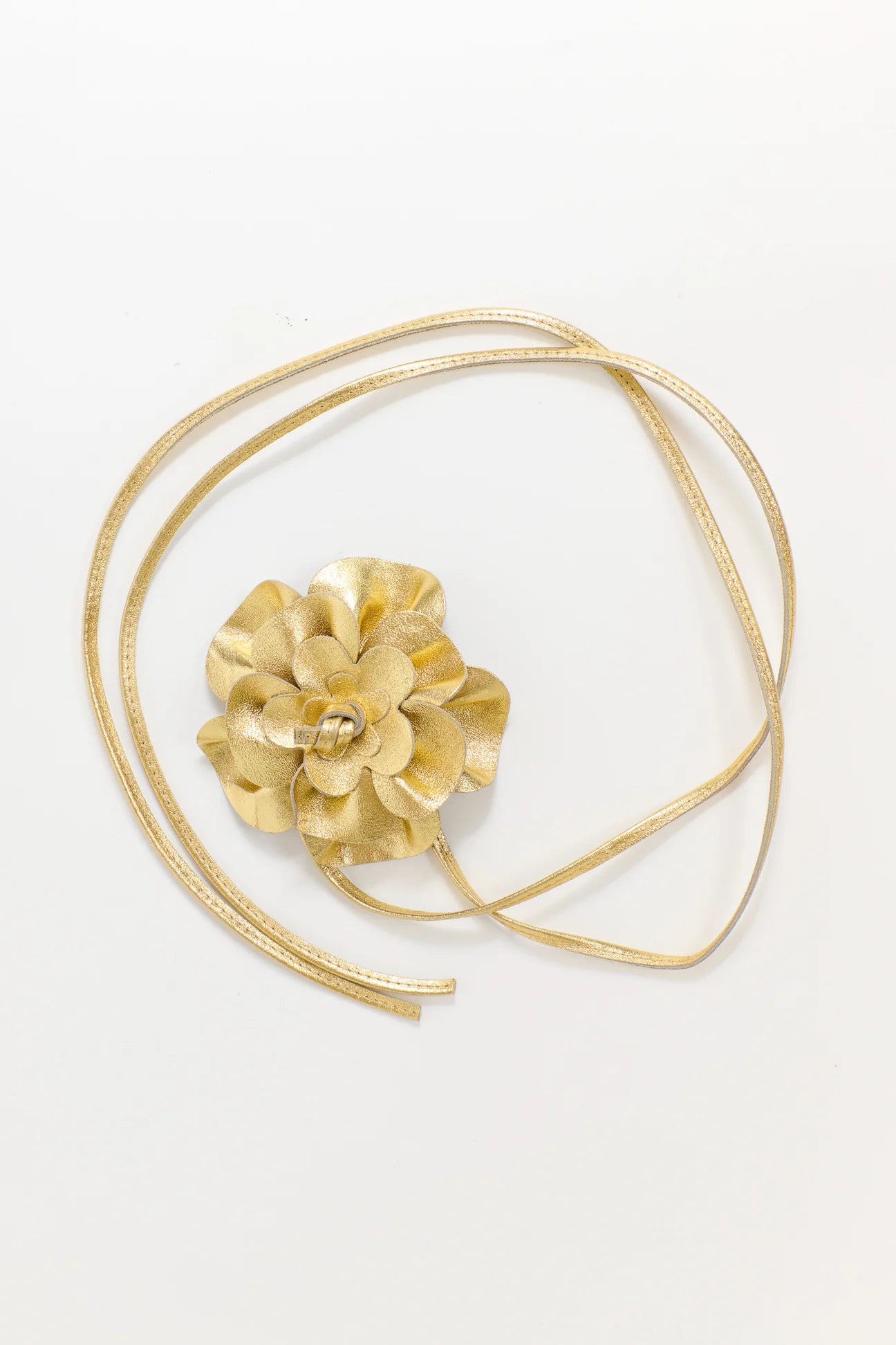 Urban Luxury Gold Flower Wrap Belt